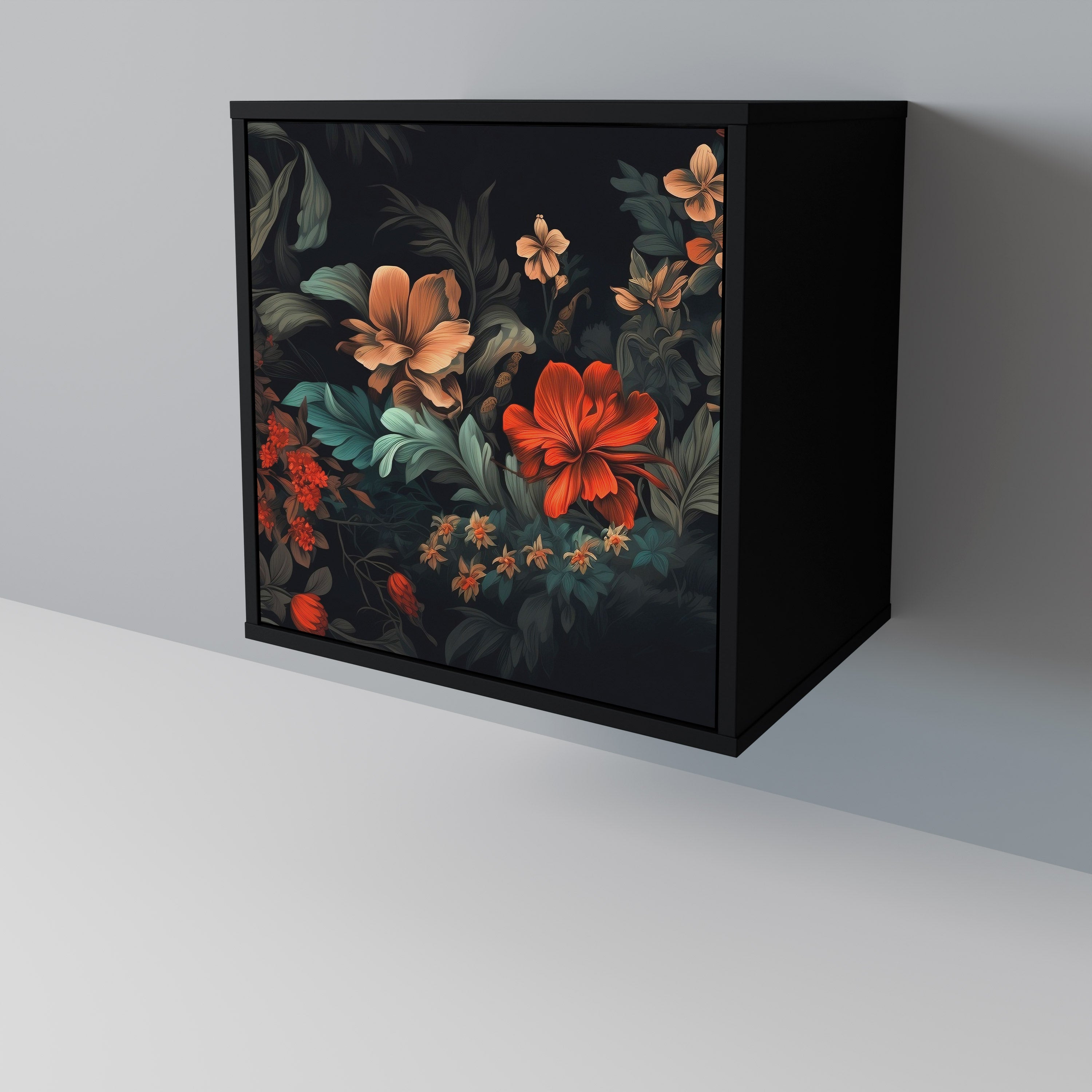 IMAGINARY BLOSSOM Sideboard mit 1 Tür in Schwarz
