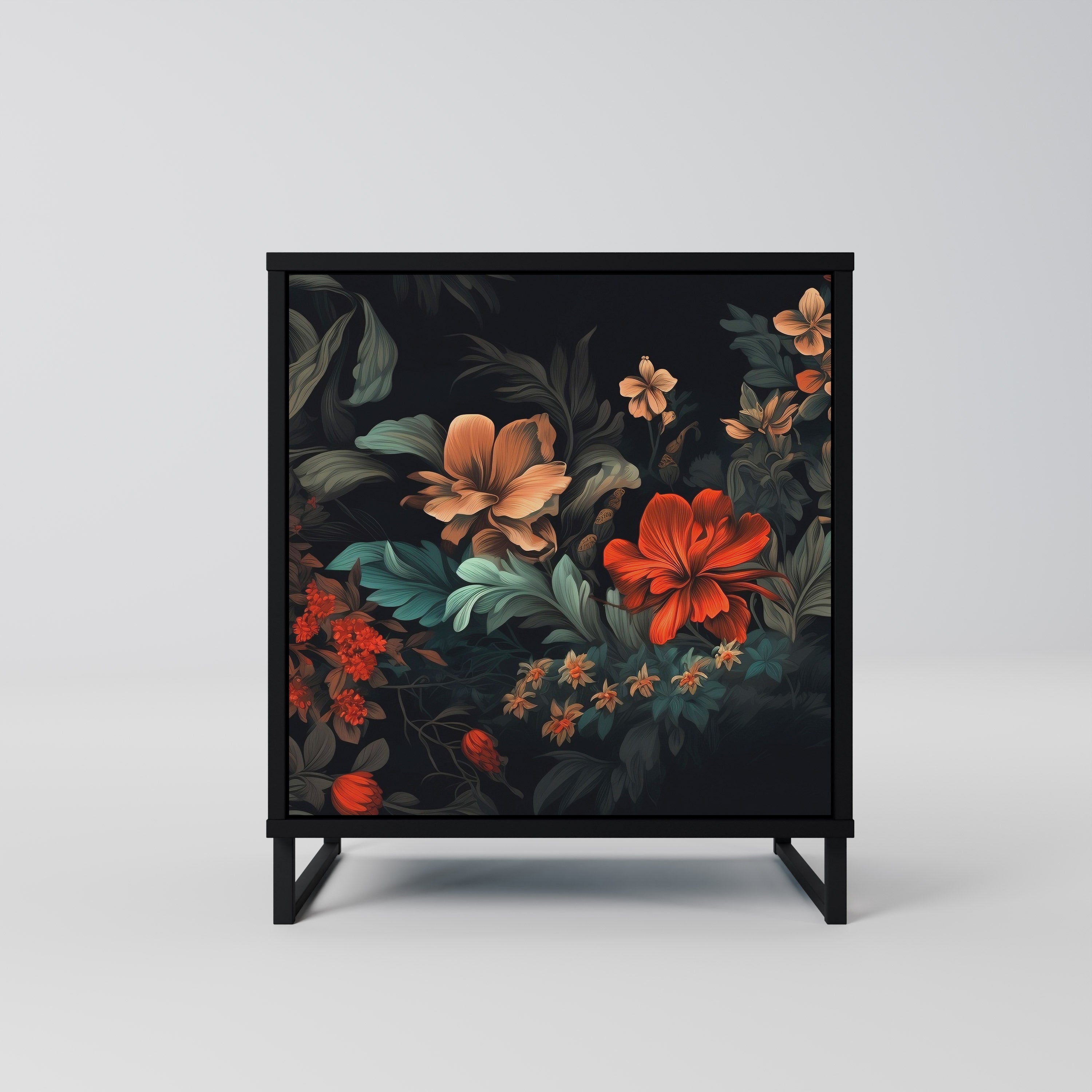 IMAGINARY BLOSSOM Sideboard mit 1 Tür in Schwarz