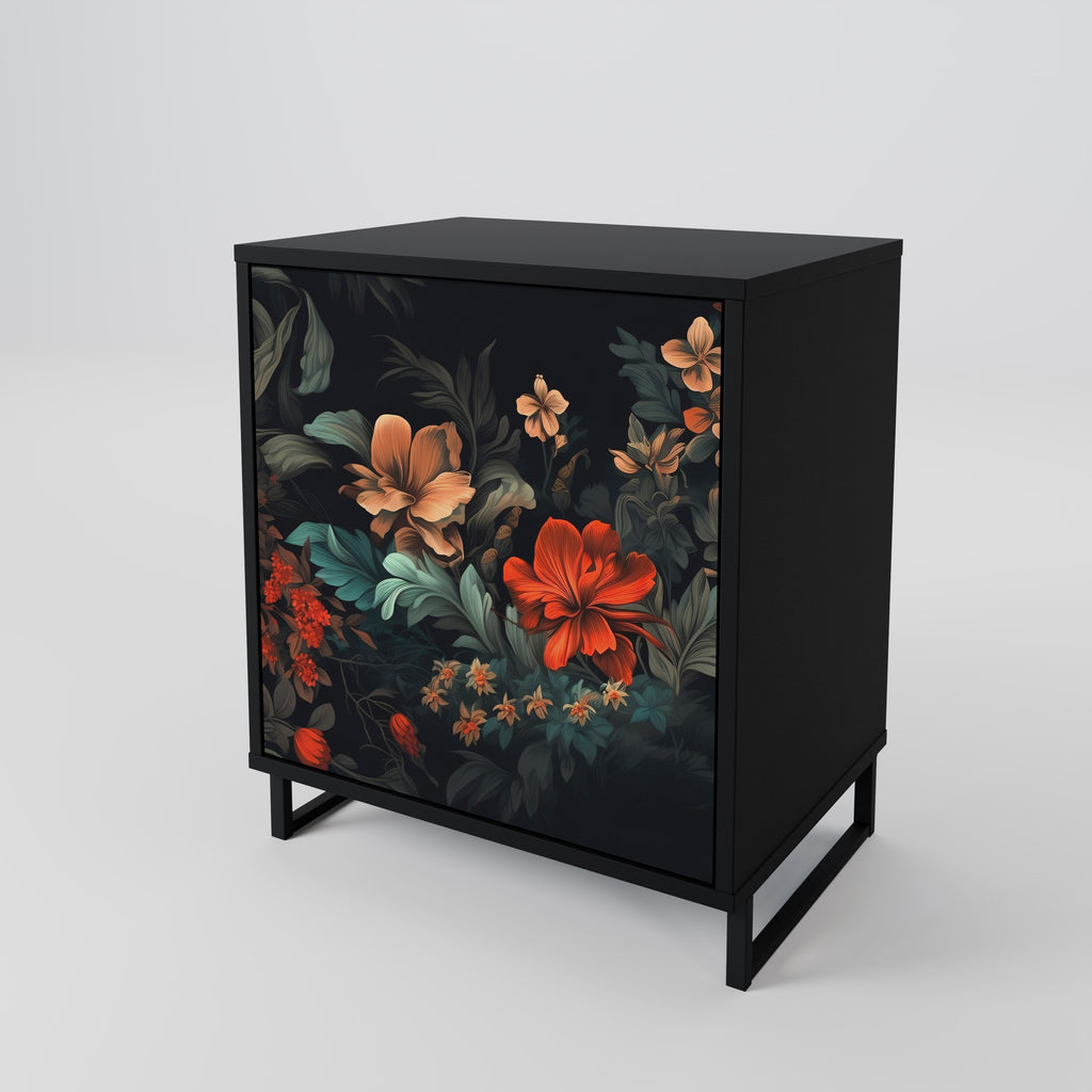 IMAGINARY BLOSSOM Sideboard mit 1 Tür in Schwarz