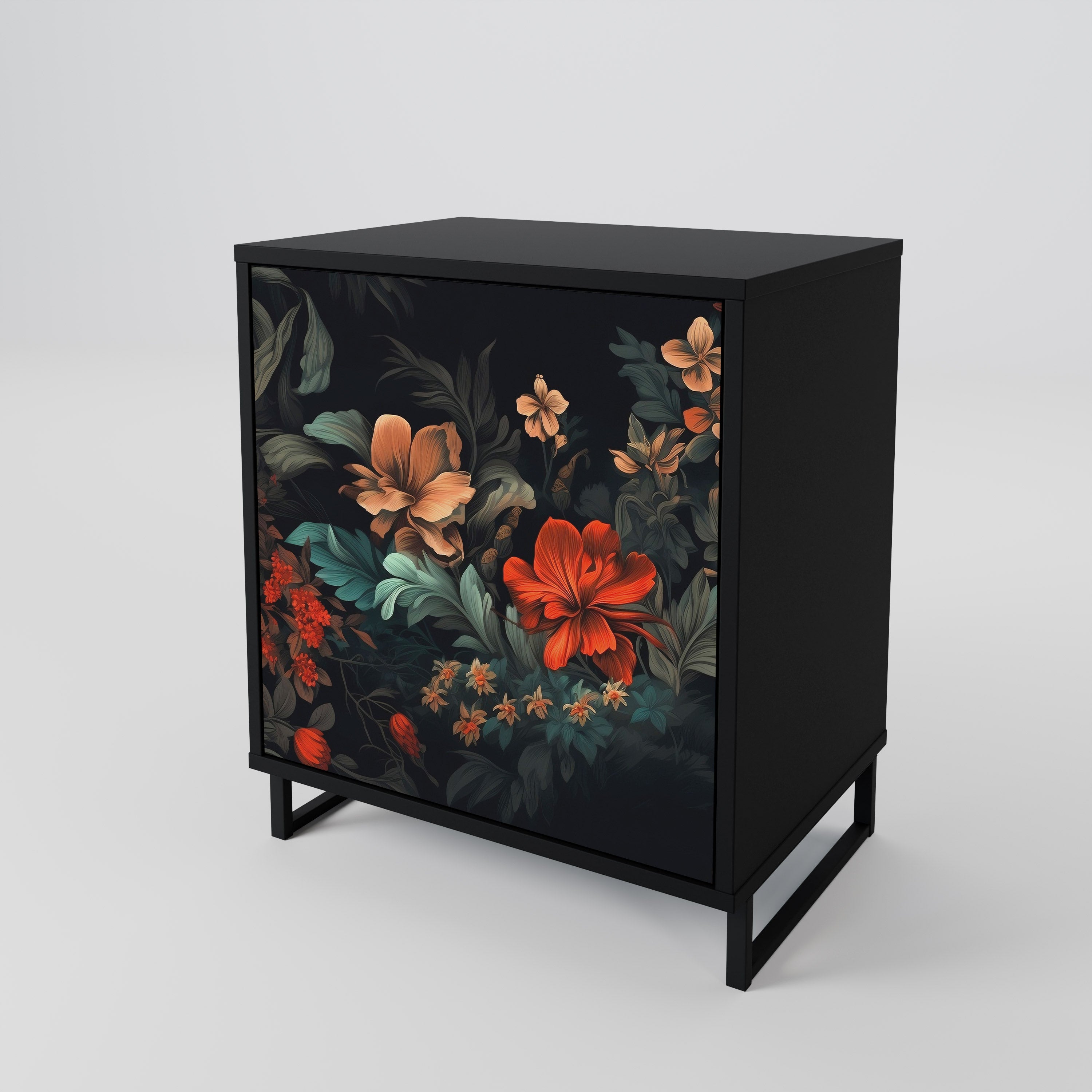 IMAGINARY BLOSSOM Sideboard mit 1 Tür in Schwarz