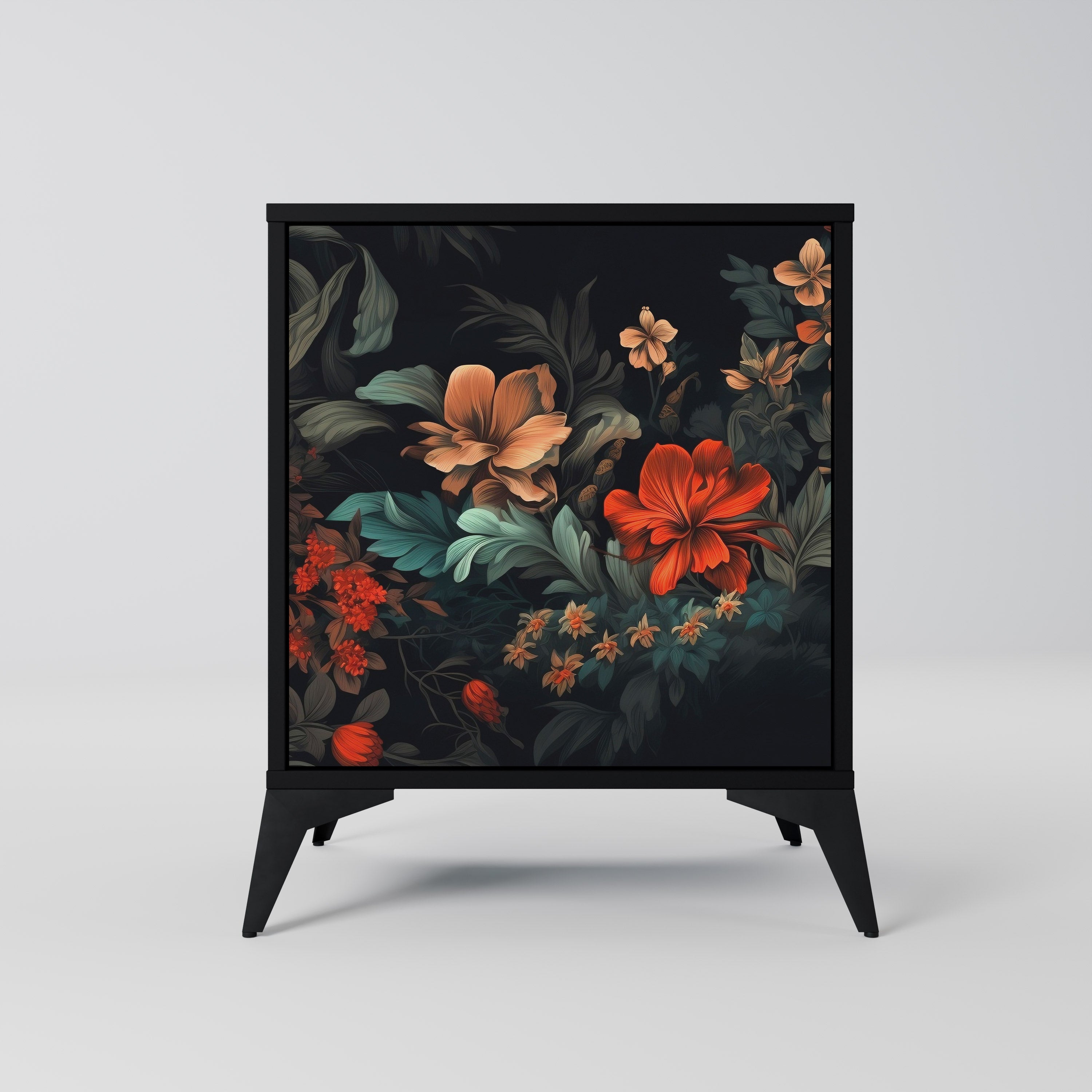 IMAGINARY BLOSSOM Sideboard mit 1 Tür in Schwarz