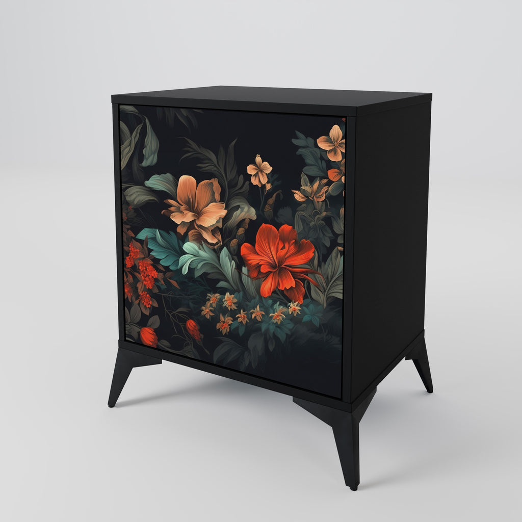 IMAGINARY BLOSSOM Sideboard mit 1 Tür in Schwarz