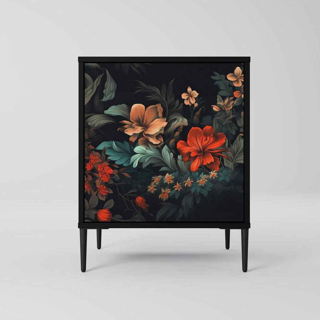 IMAGINARY BLOSSOM Sideboard mit 1 Tür in Schwarz