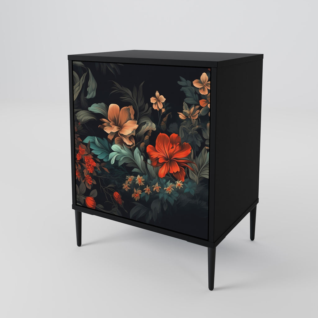 IMAGINARY BLOSSOM Sideboard mit 1 Tür in Schwarz