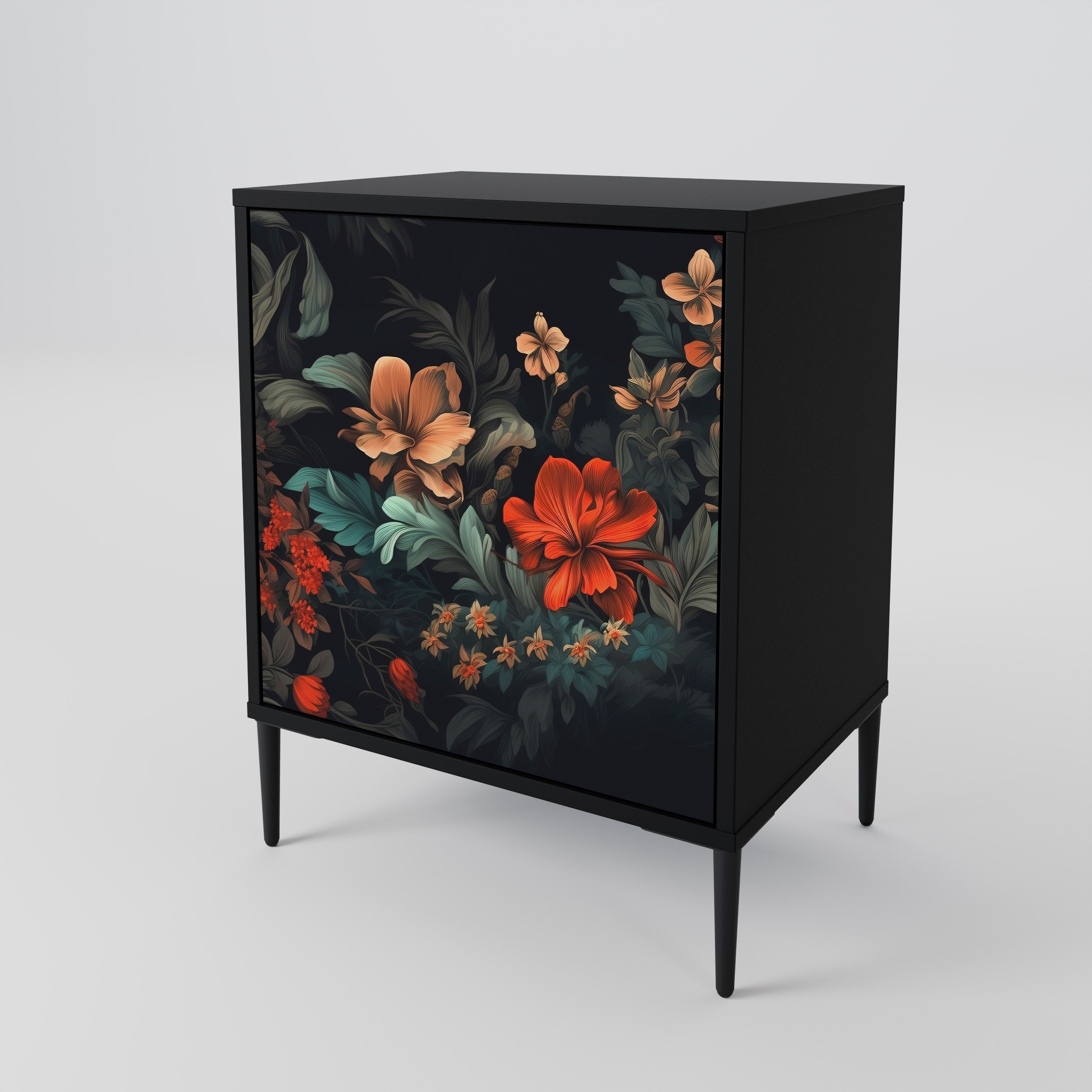 IMAGINARY BLOSSOM Sideboard mit 1 Tür in Schwarz