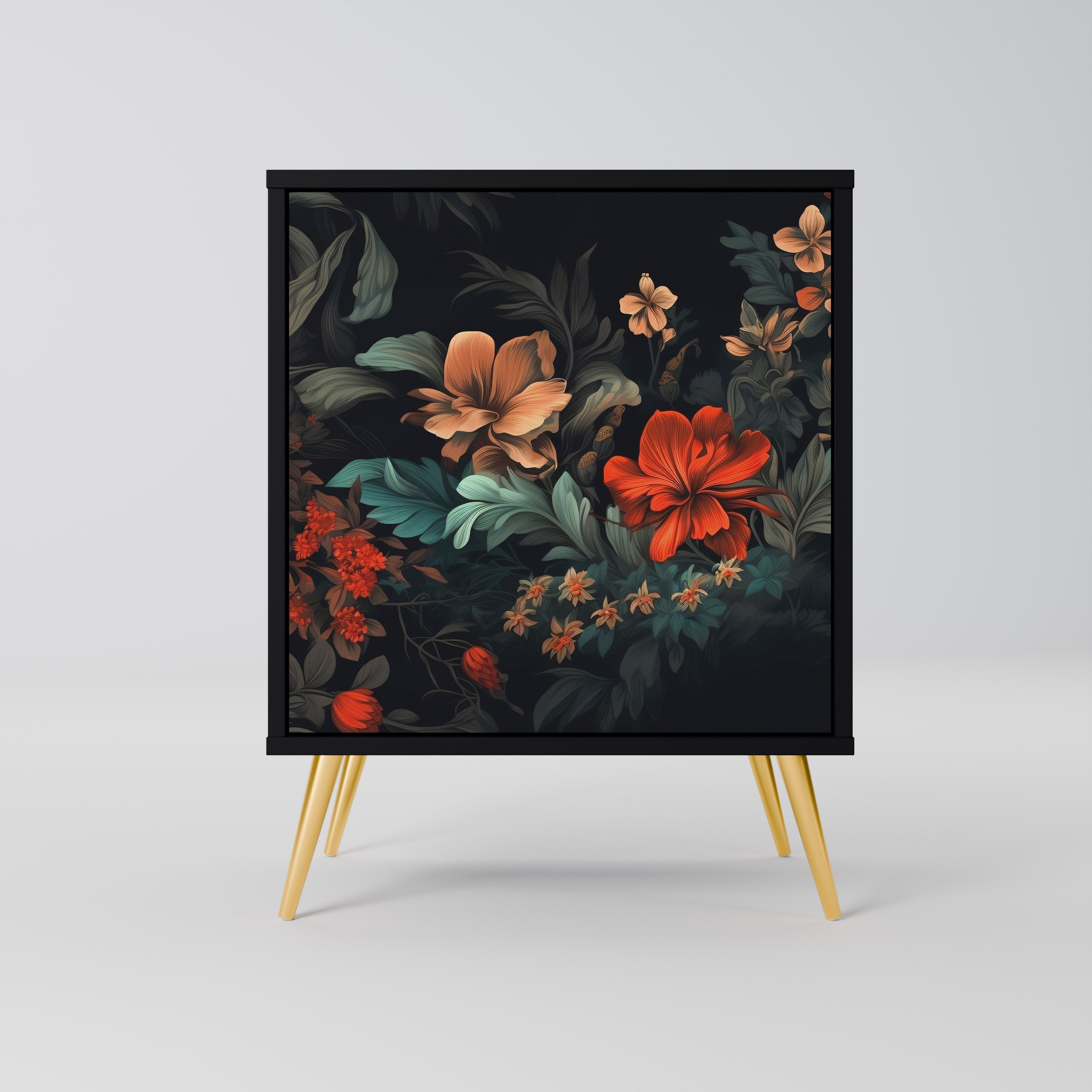 IMAGINARY BLOSSOM Sideboard mit 1 Tür in Schwarz