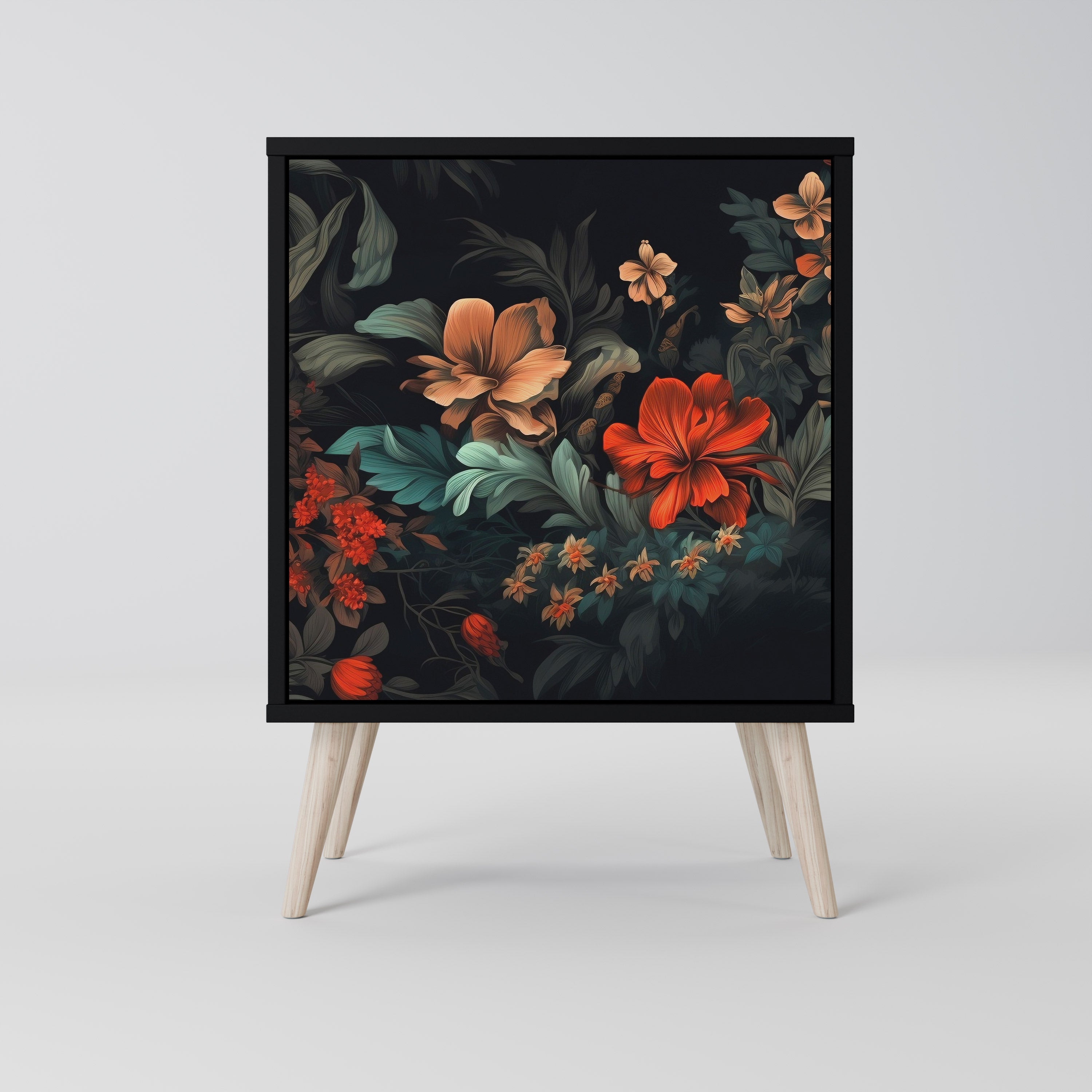 IMAGINARY BLOSSOM Sideboard mit 1 Tür in Schwarz