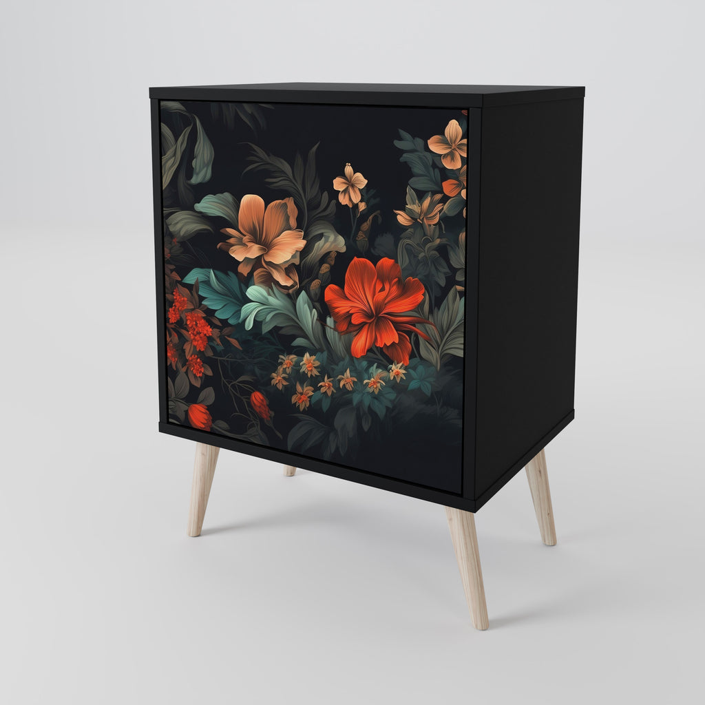 IMAGINARY BLOSSOM Sideboard mit 1 Tür in Schwarz