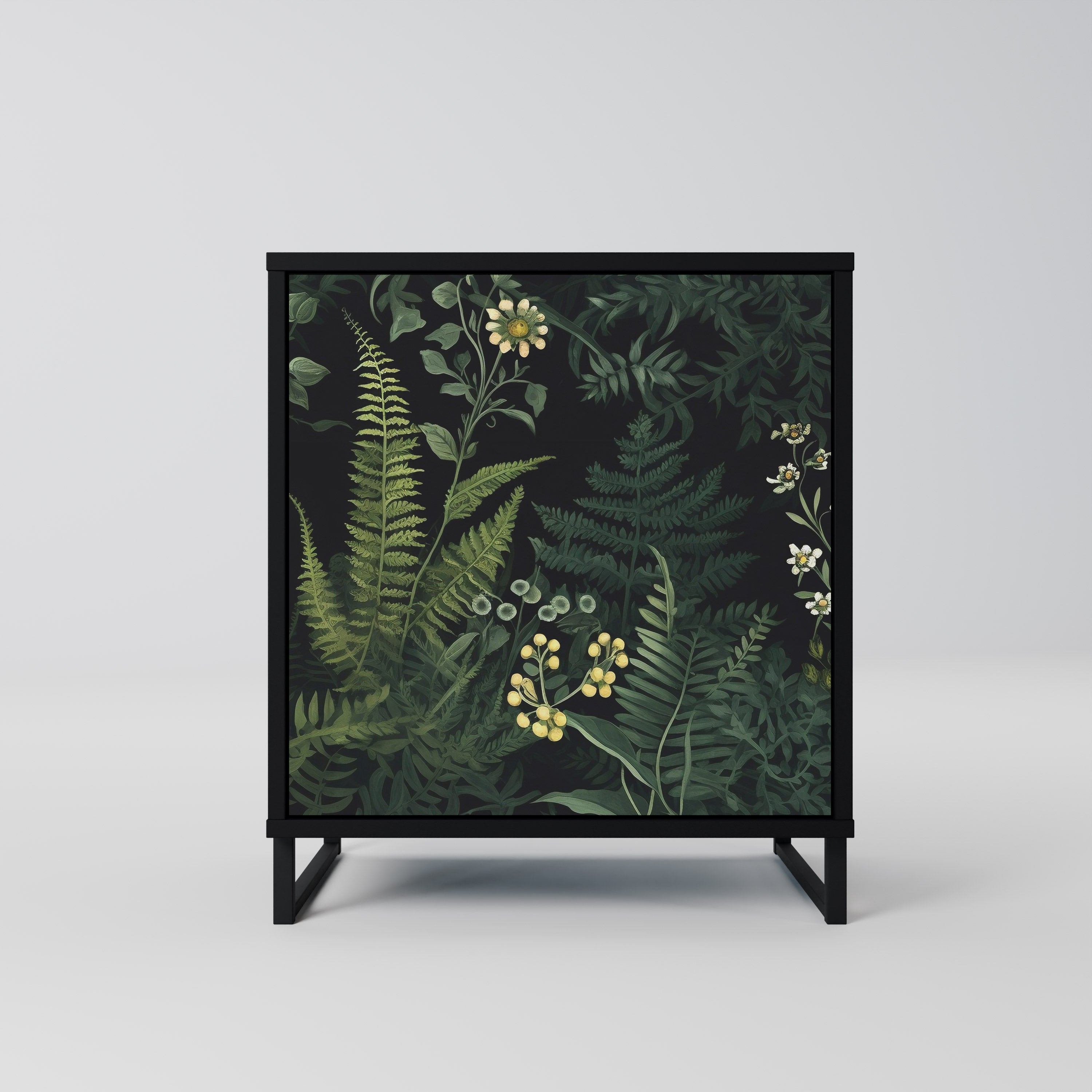 FERN FLOWERS Sideboard mit 1 Tür in Schwarz