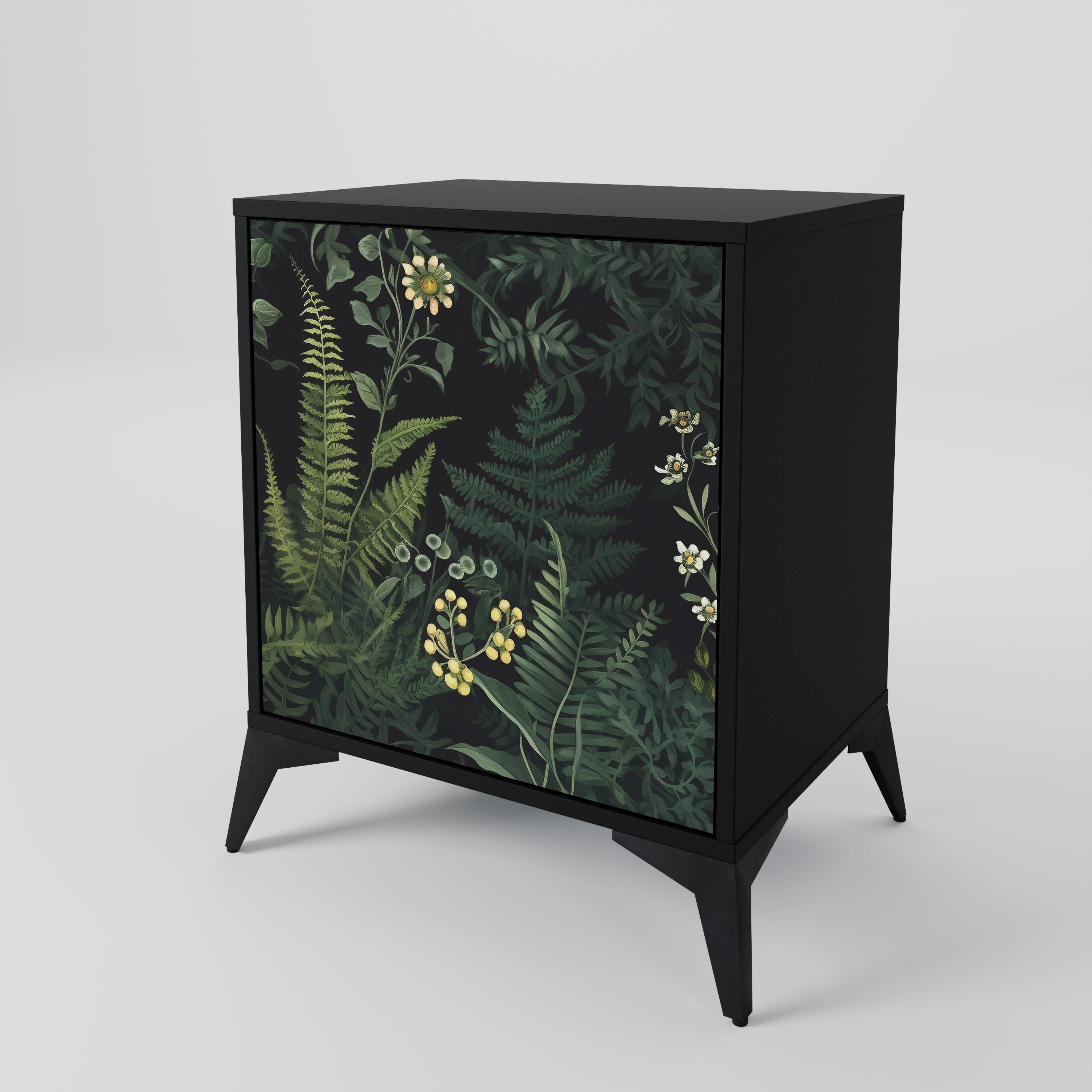 FERN FLOWERS Sideboard mit 1 Tür in Schwarz