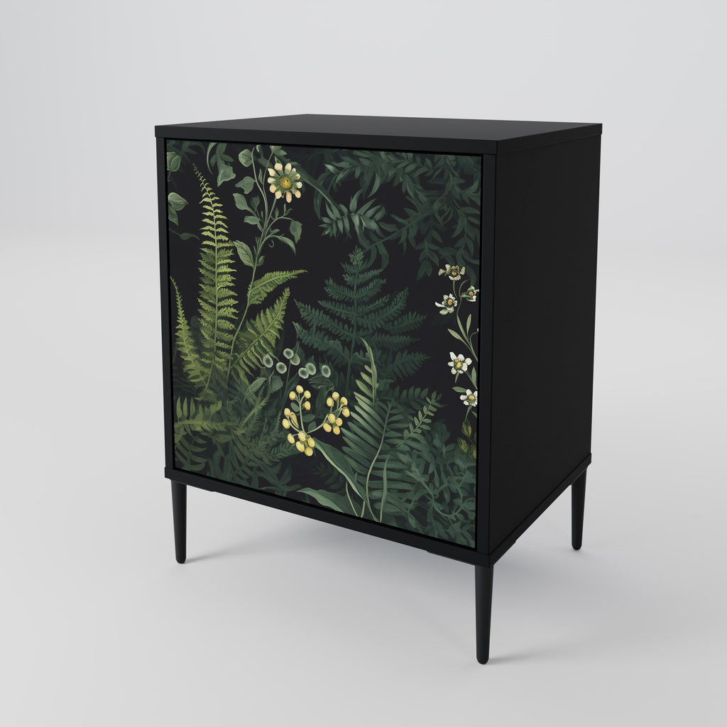 FERN FLOWERS Sideboard mit 1 Tür in Schwarz