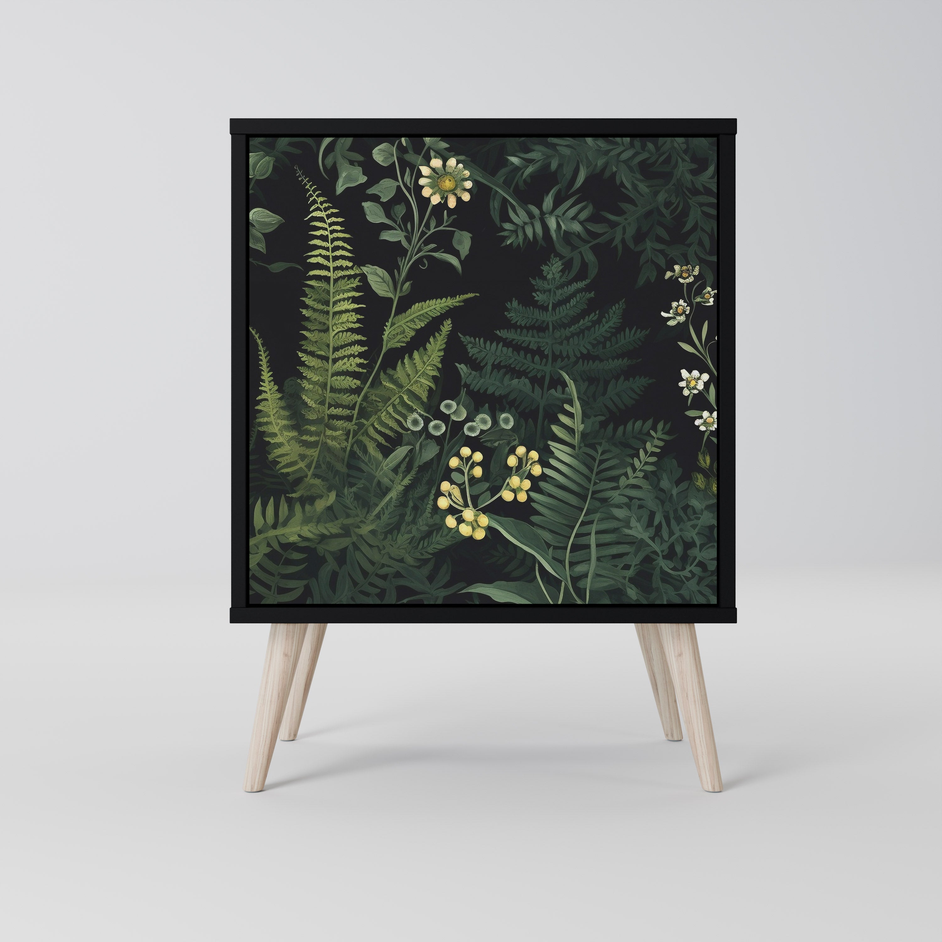 FERN FLOWERS Sideboard mit 1 Tür in Schwarz