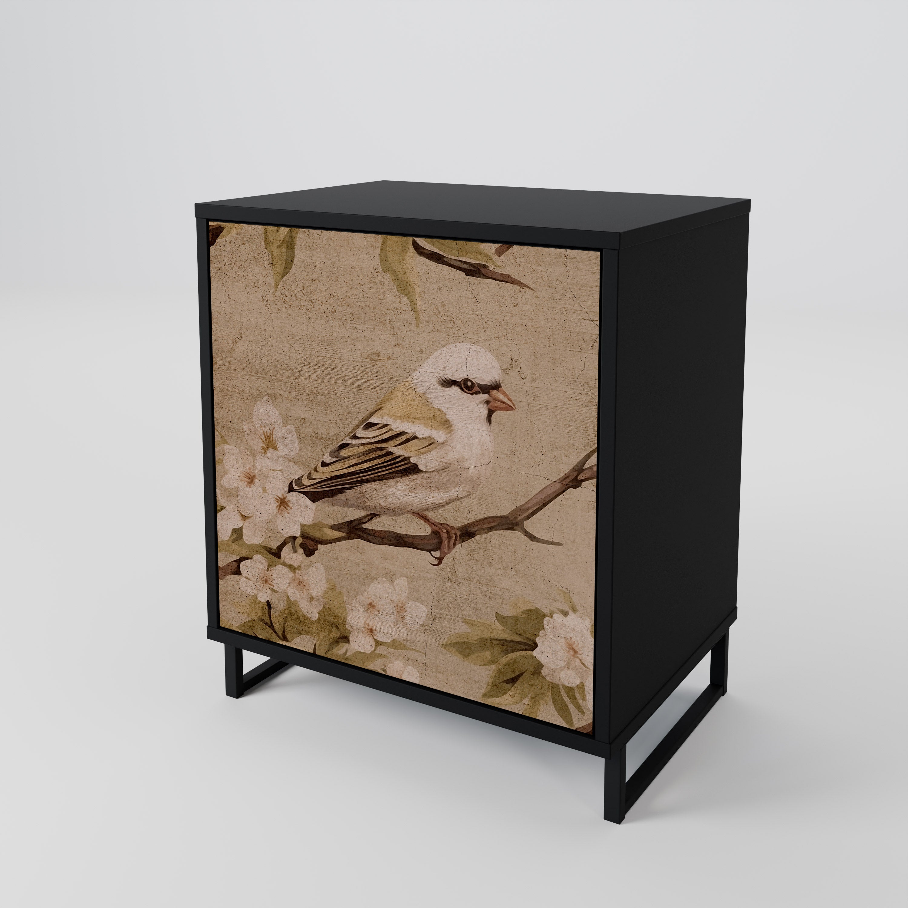 PETAL DISTINGUISH Sideboard mit 1 Tür in Schwarz