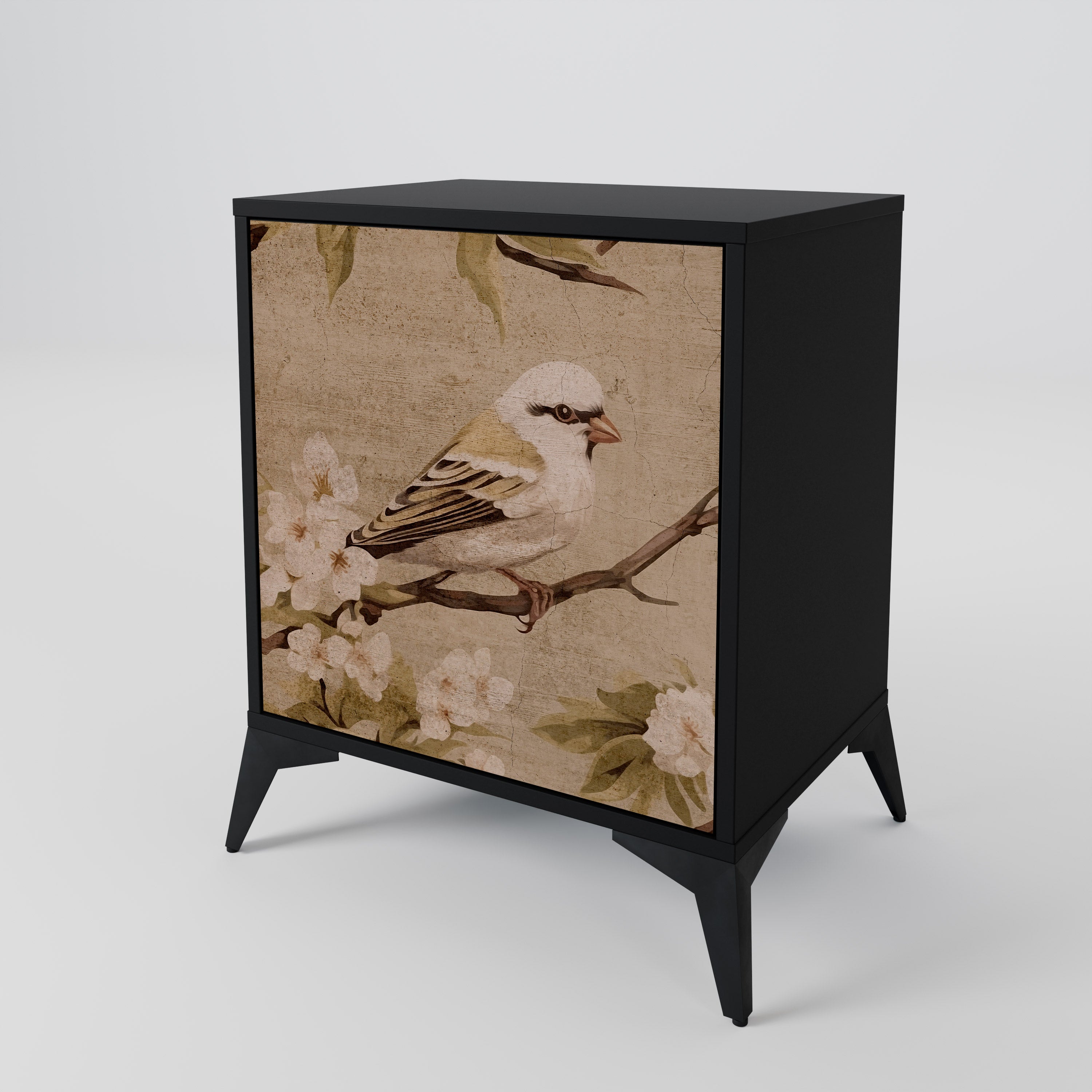 PETAL DISTINGUISH Sideboard mit 1 Tür in Schwarz