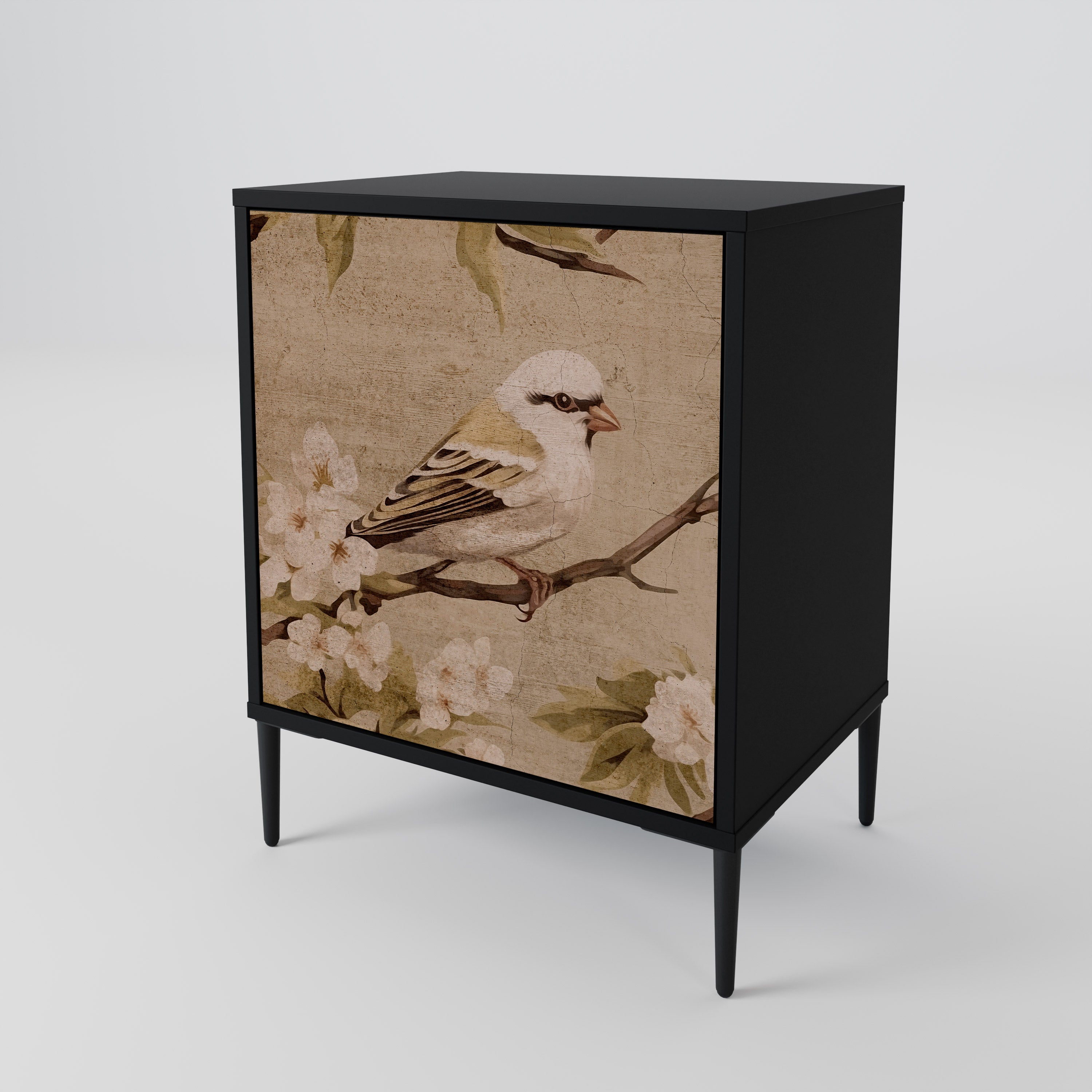 PETAL DISTINGUISH Sideboard mit 1 Tür in Schwarz