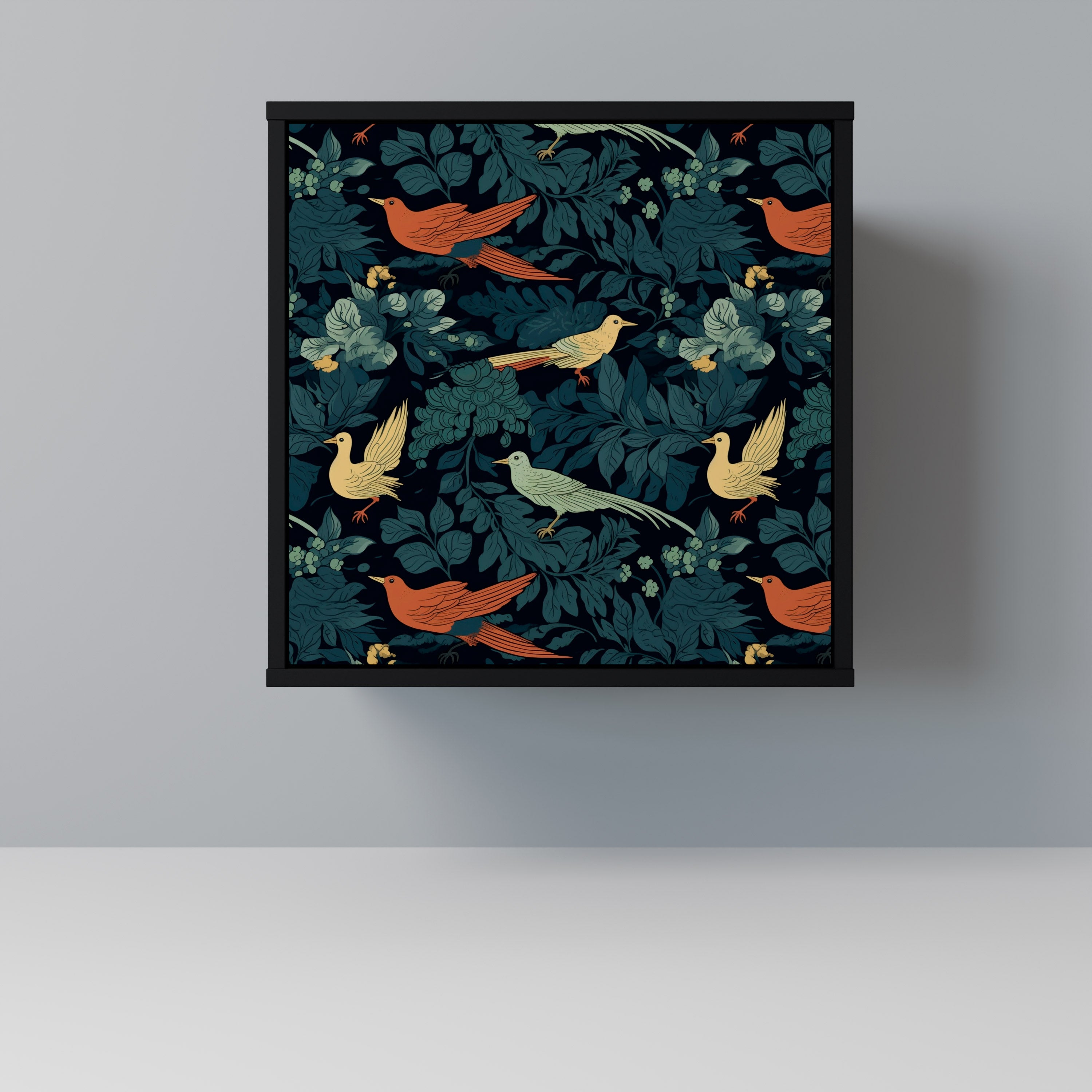 FOWL ORNAMENT Sideboard mit 1 Tür in Schwarz