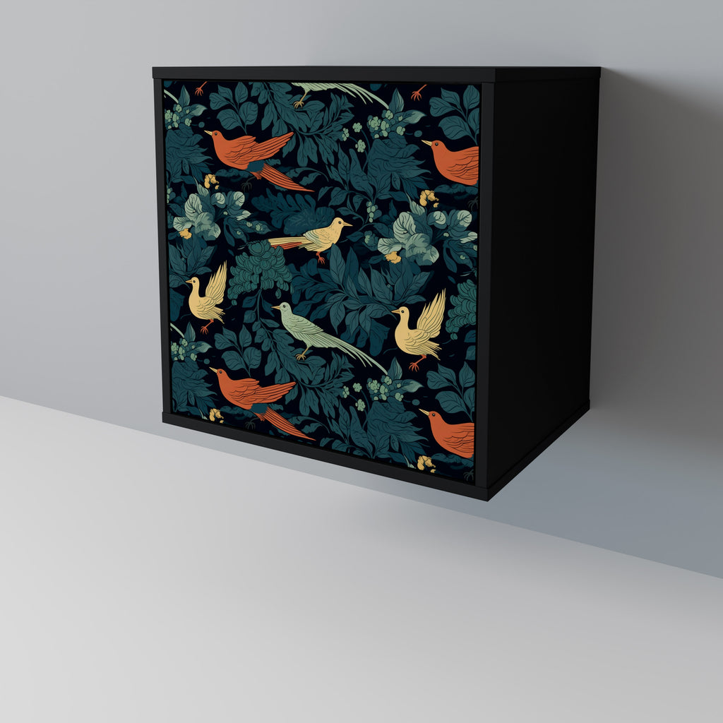 FOWL ORNAMENT Sideboard mit 1 Tür in Schwarz