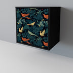 FOWL ORNAMENT Sideboard mit 1 Tür in Schwarz