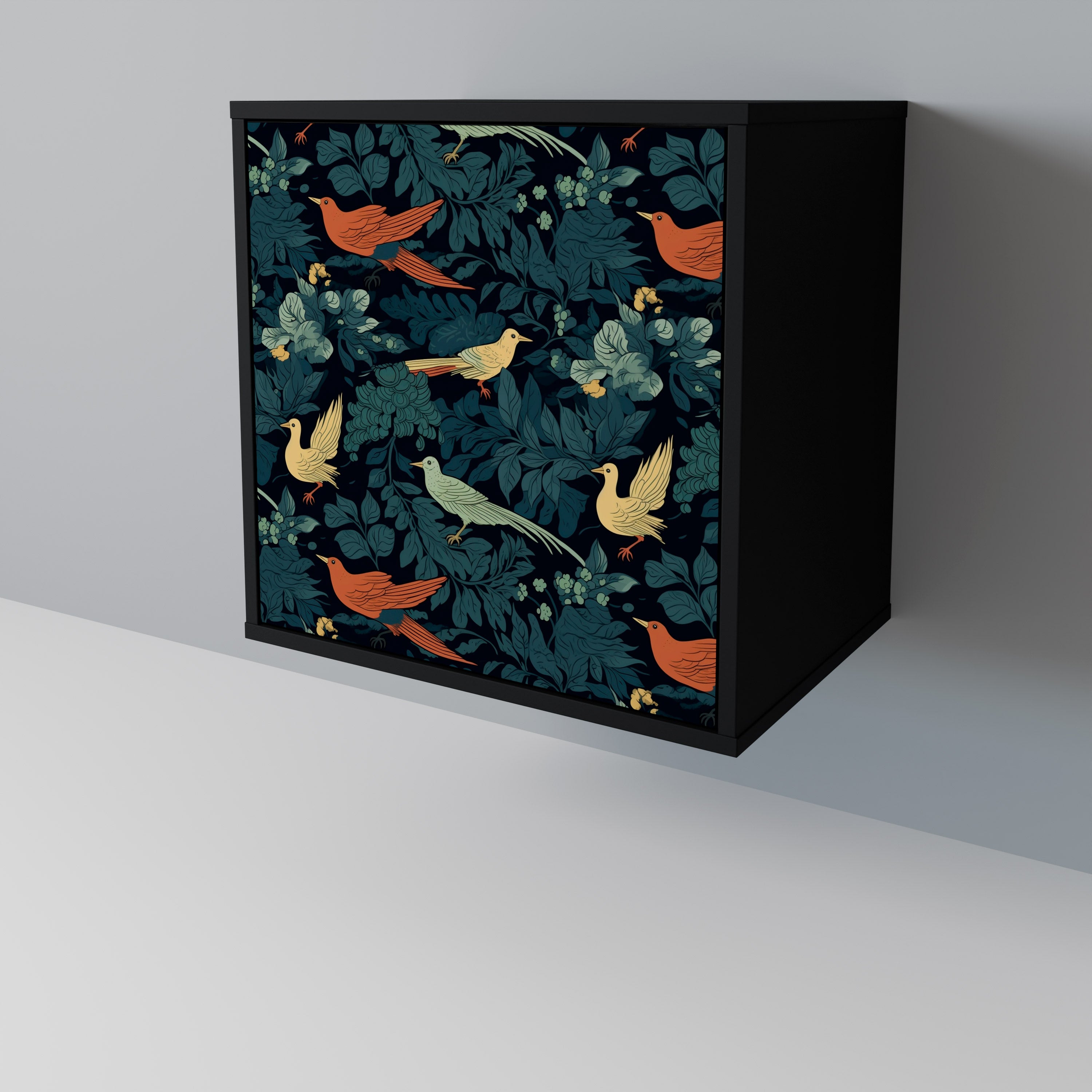 FOWL ORNAMENT Sideboard mit 1 Tür in Schwarz