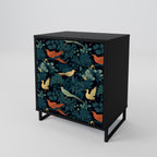 FOWL ORNAMENT Sideboard mit 1 Tür in Schwarz