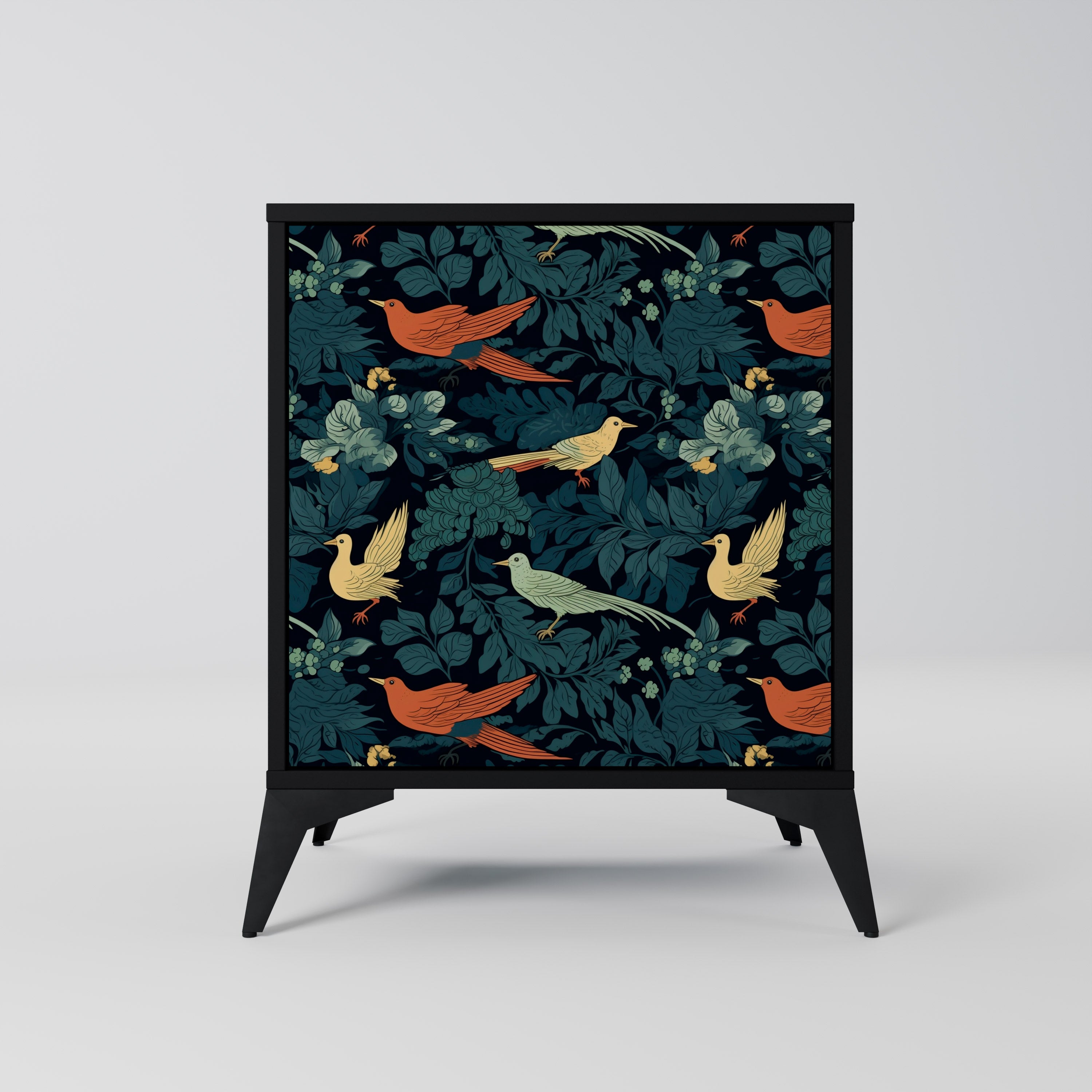 FOWL ORNAMENT Sideboard mit 1 Tür in Schwarz
