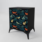 FOWL ORNAMENT Sideboard mit 1 Tür in Schwarz