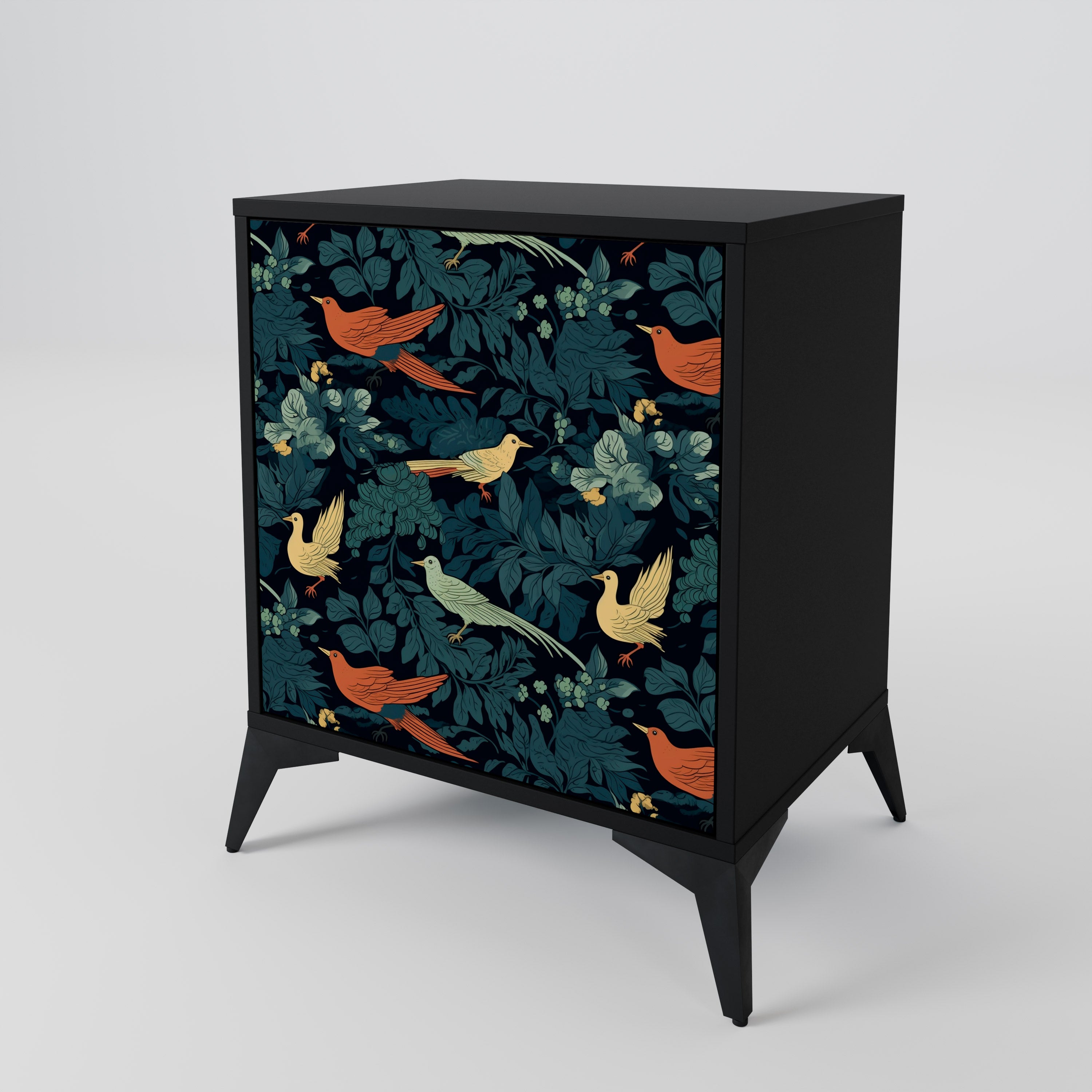 FOWL ORNAMENT Sideboard mit 1 Tür in Schwarz