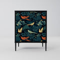 FOWL ORNAMENT Sideboard mit 1 Tür in Schwarz
