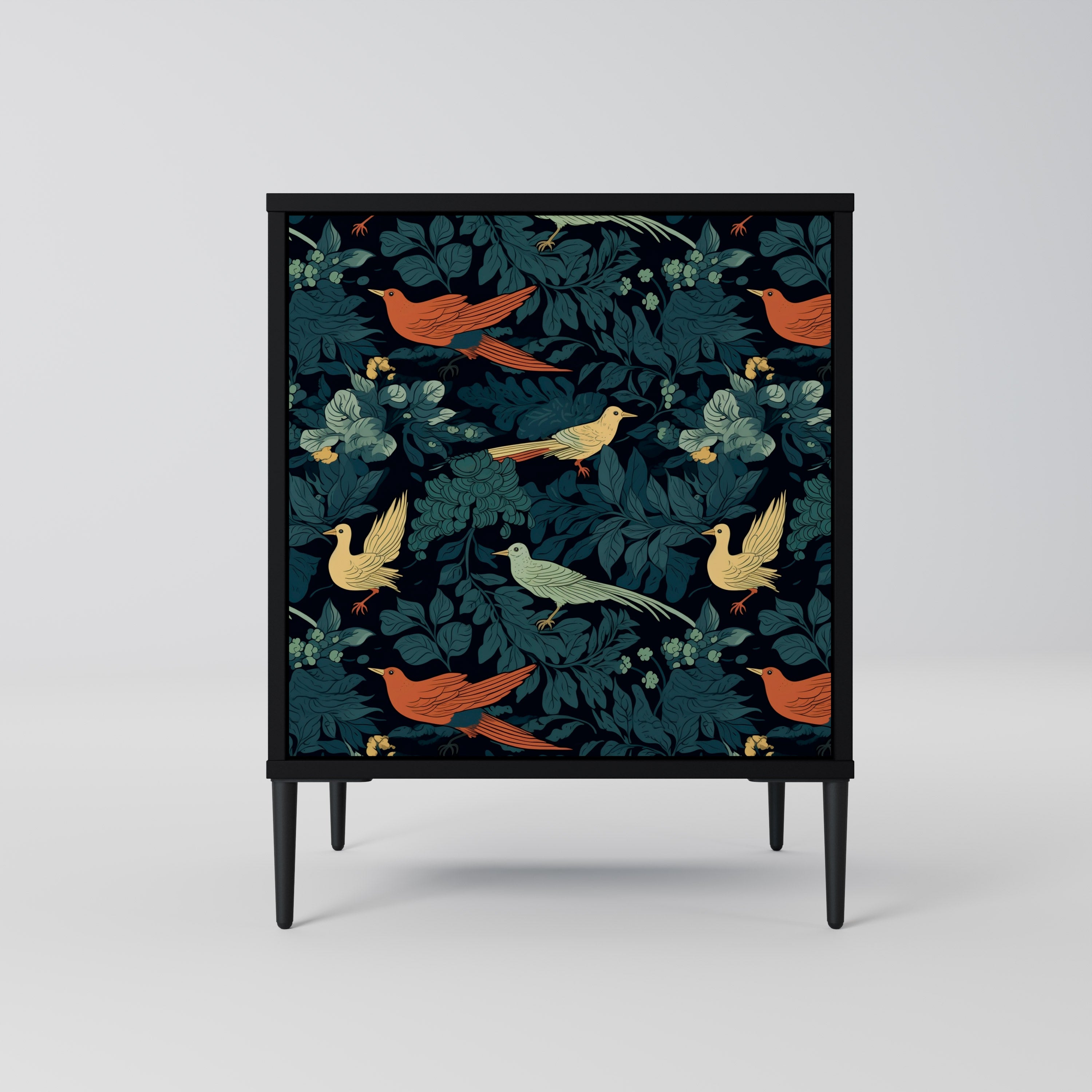 FOWL ORNAMENT Sideboard mit 1 Tür in Schwarz