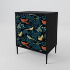 FOWL ORNAMENT Sideboard mit 1 Tür in Schwarz