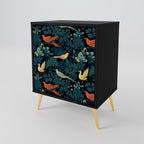 FOWL ORNAMENT Sideboard mit 1 Tür in Schwarz