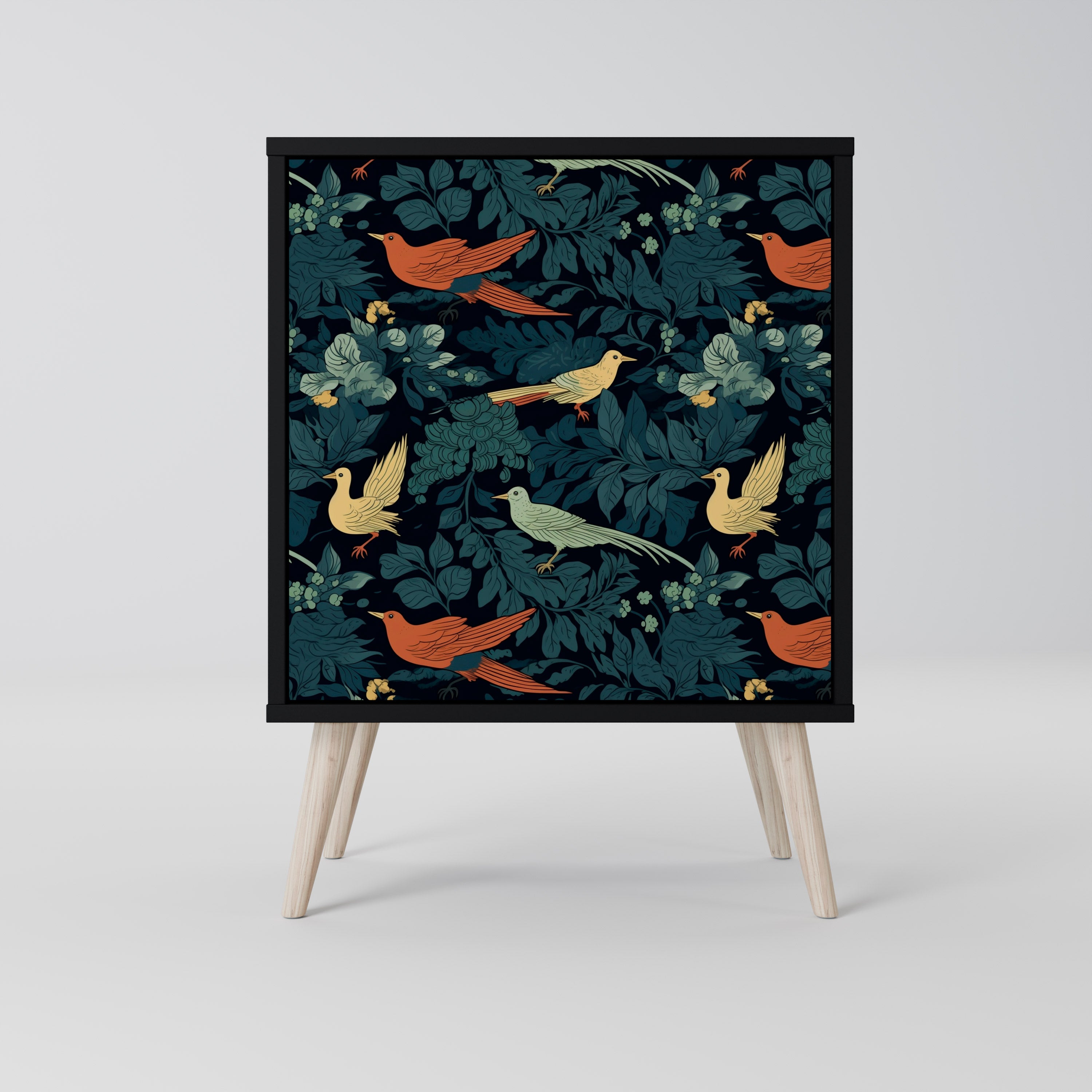 FOWL ORNAMENT Sideboard mit 1 Tür in Schwarz