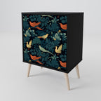 FOWL ORNAMENT Sideboard mit 1 Tür in Schwarz