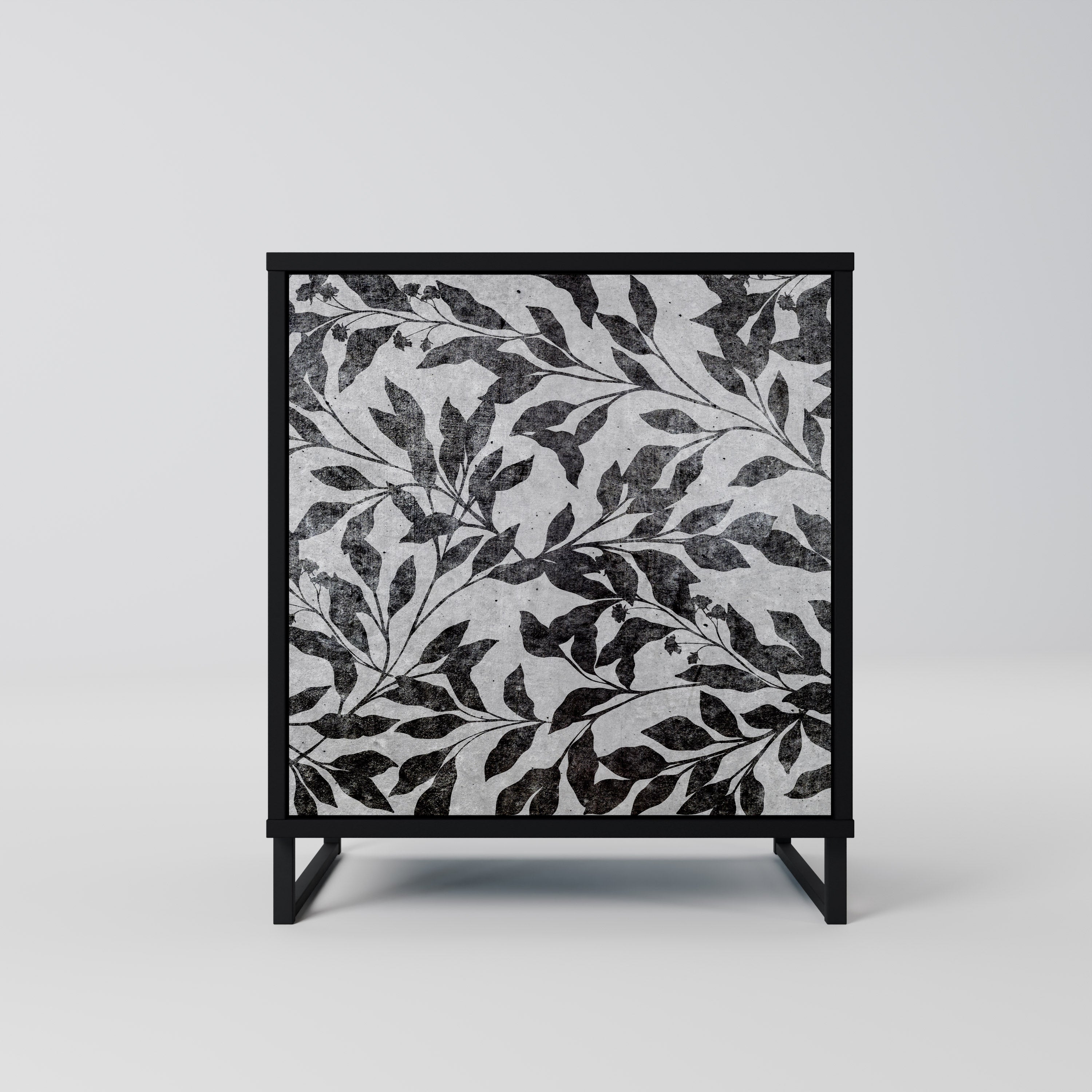 CHARCOAL SPROUT Sideboard mit 1 Tür in Schwarz