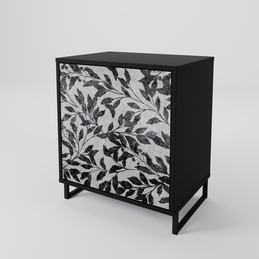 CHARCOAL SPROUT Sideboard mit 1 Tür in Schwarz