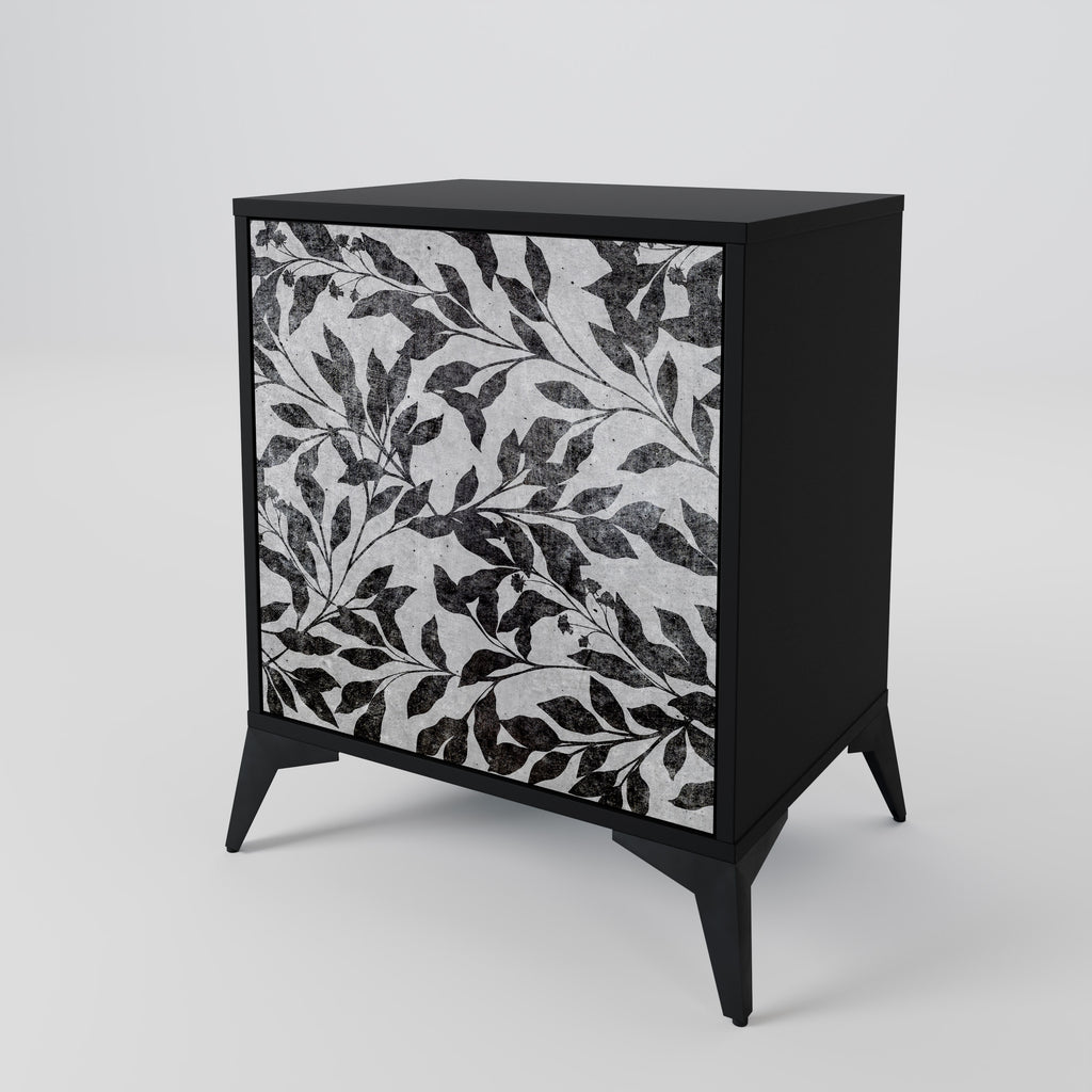 CHARCOAL SPROUT Sideboard mit 1 Tür in Schwarz