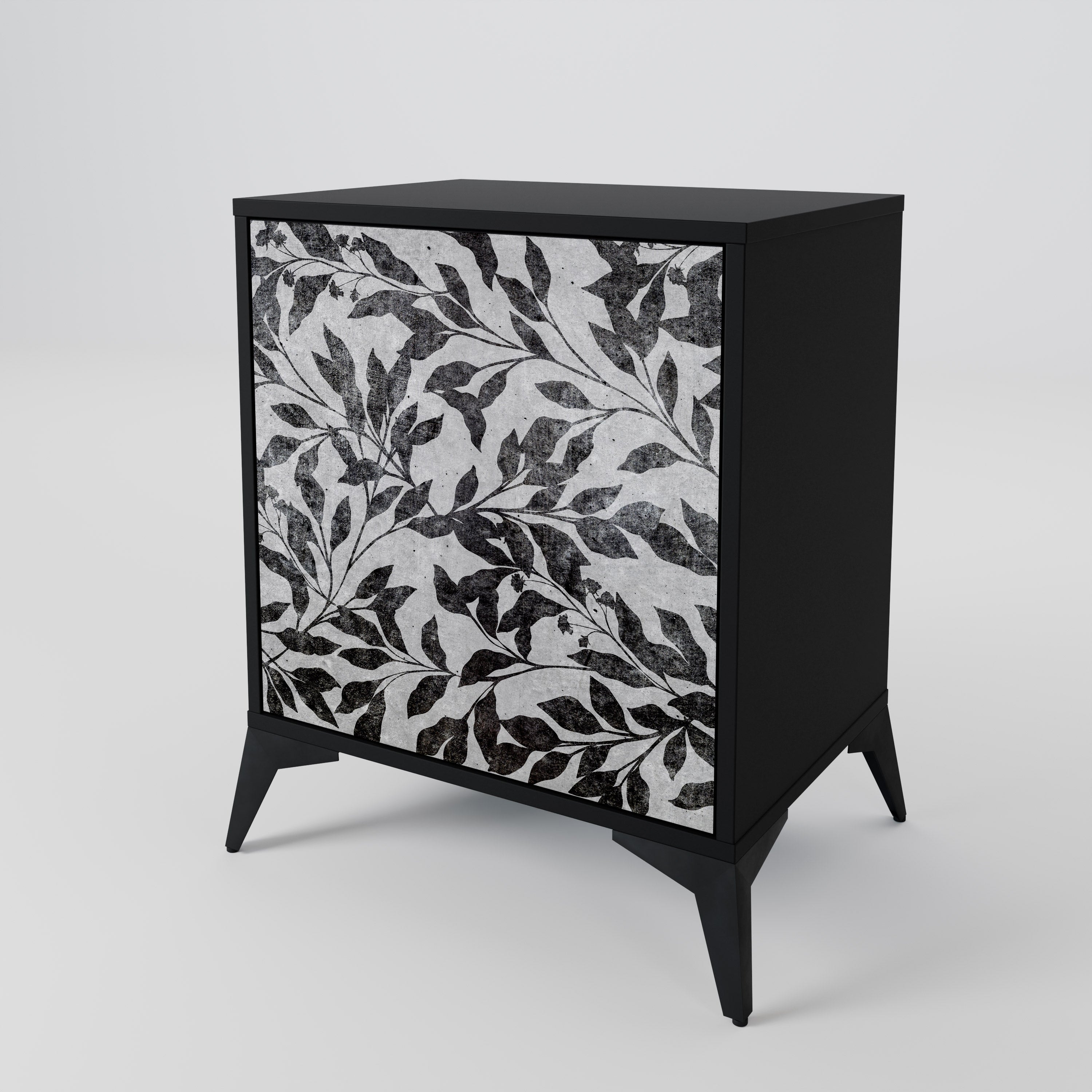 CHARCOAL SPROUT Sideboard mit 1 Tür in Schwarz