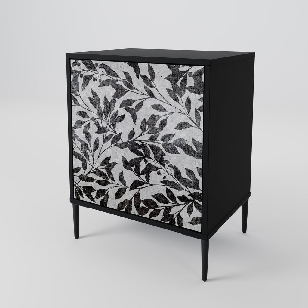 CHARCOAL SPROUT Sideboard mit 1 Tür in Schwarz