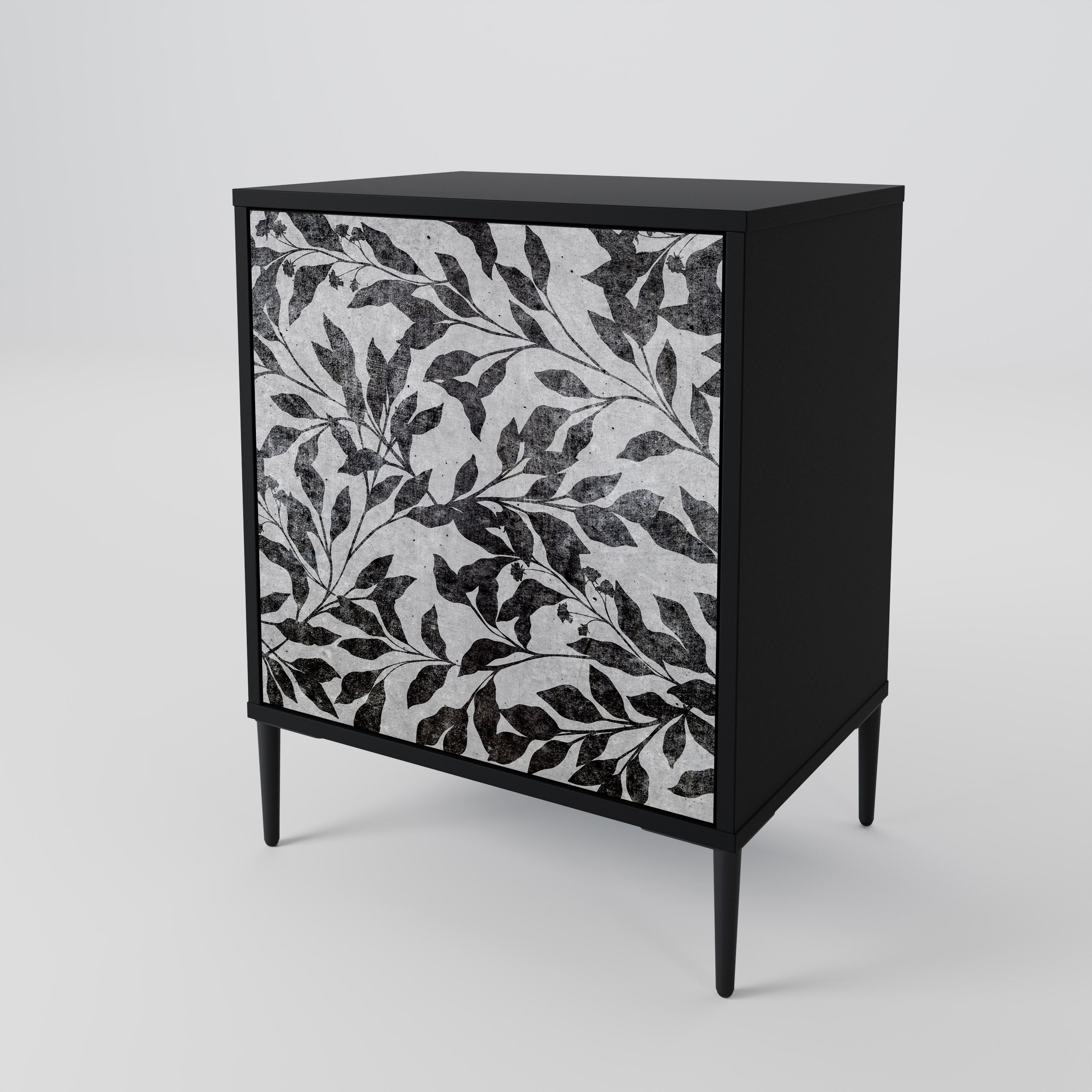 CHARCOAL SPROUT Sideboard mit 1 Tür in Schwarz
