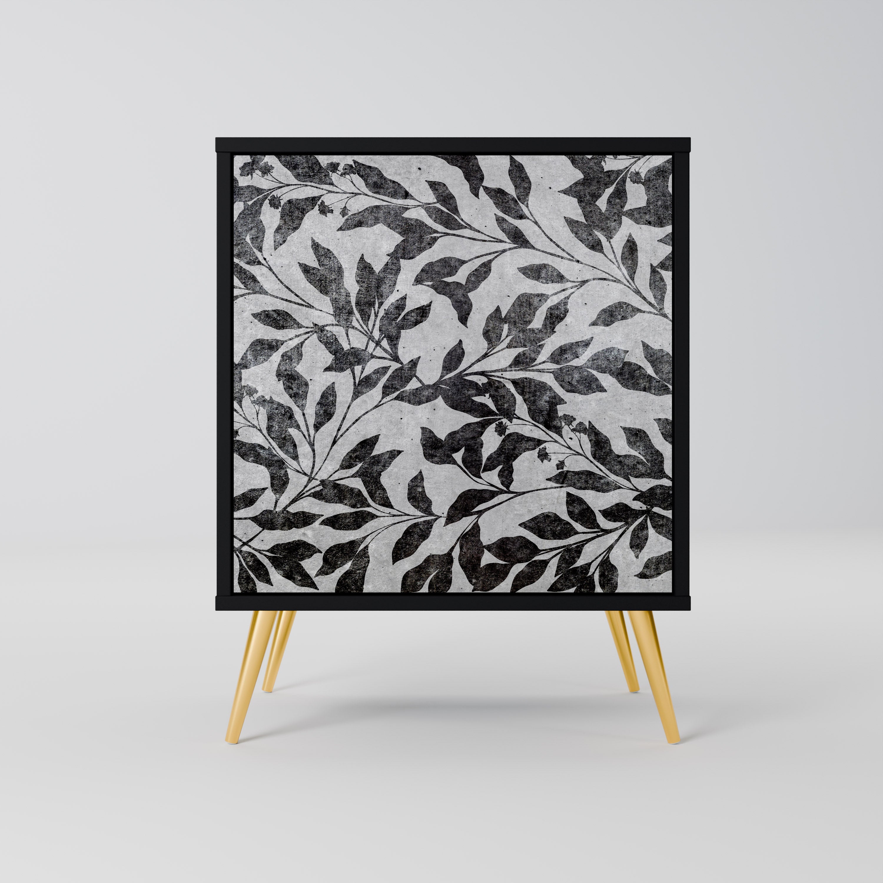 CHARCOAL SPROUT Sideboard mit 1 Tür in Schwarz