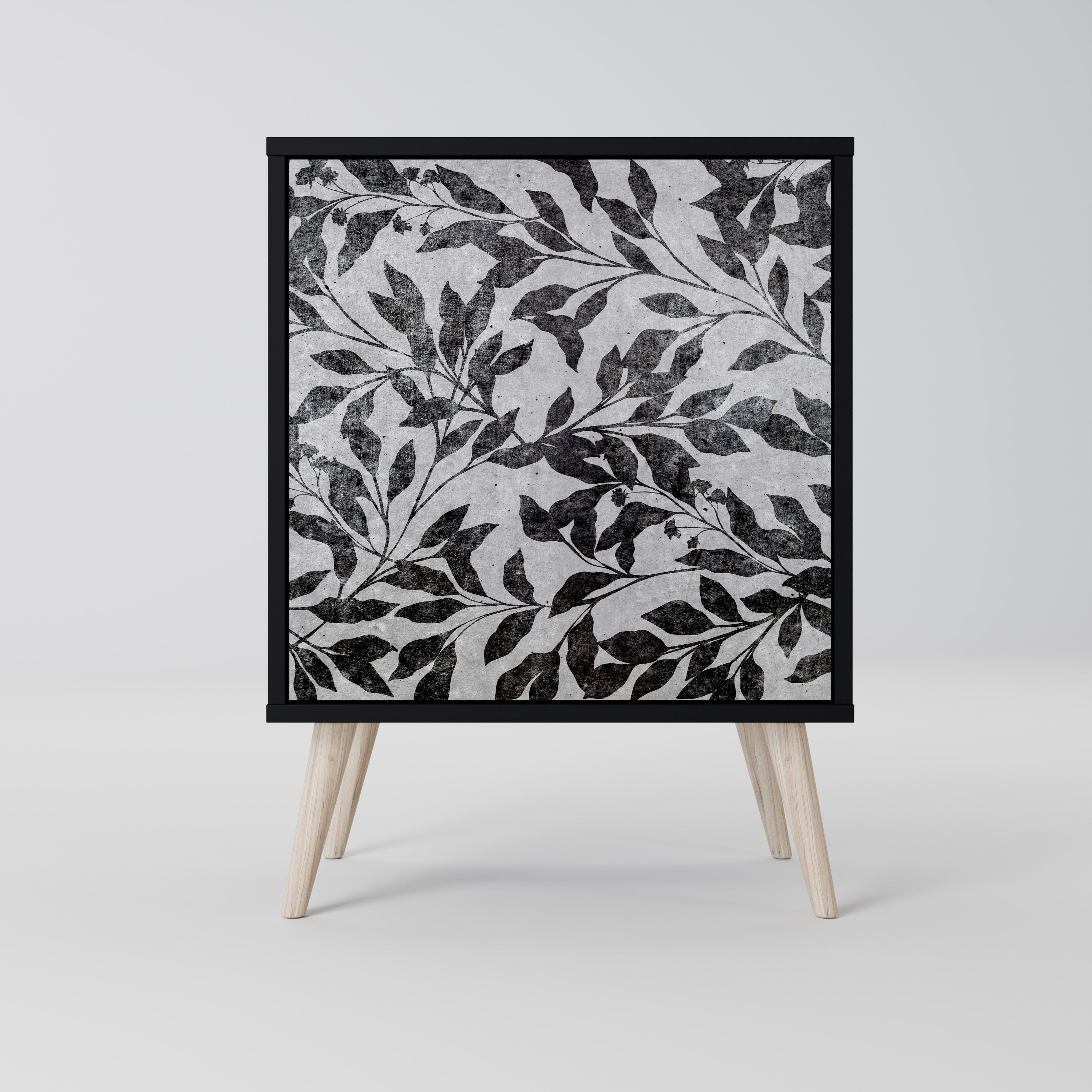 CHARCOAL SPROUT Sideboard mit 1 Tür in Schwarz