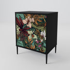 BOTANICAL EMERGENCE Sideboard mit 1 Tür in Schwarz