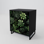 SUCCULENT JUNGLE Sideboard mit 1 Tür in Schwarz