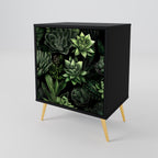 SUCCULENT JUNGLE Sideboard mit 1 Tür in Schwarz
