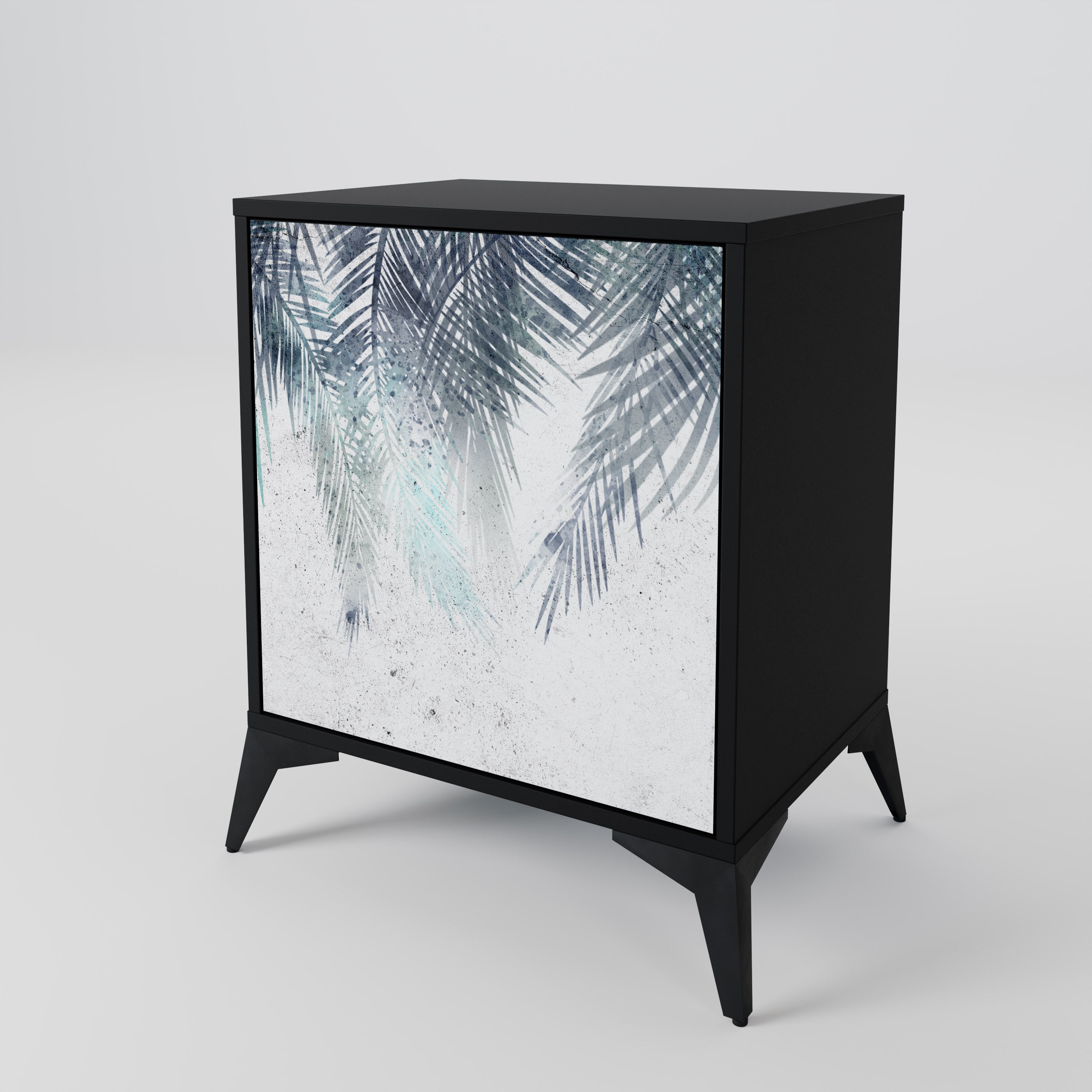 PALM VEIL Sideboard mit 1 Tür in Schwarz