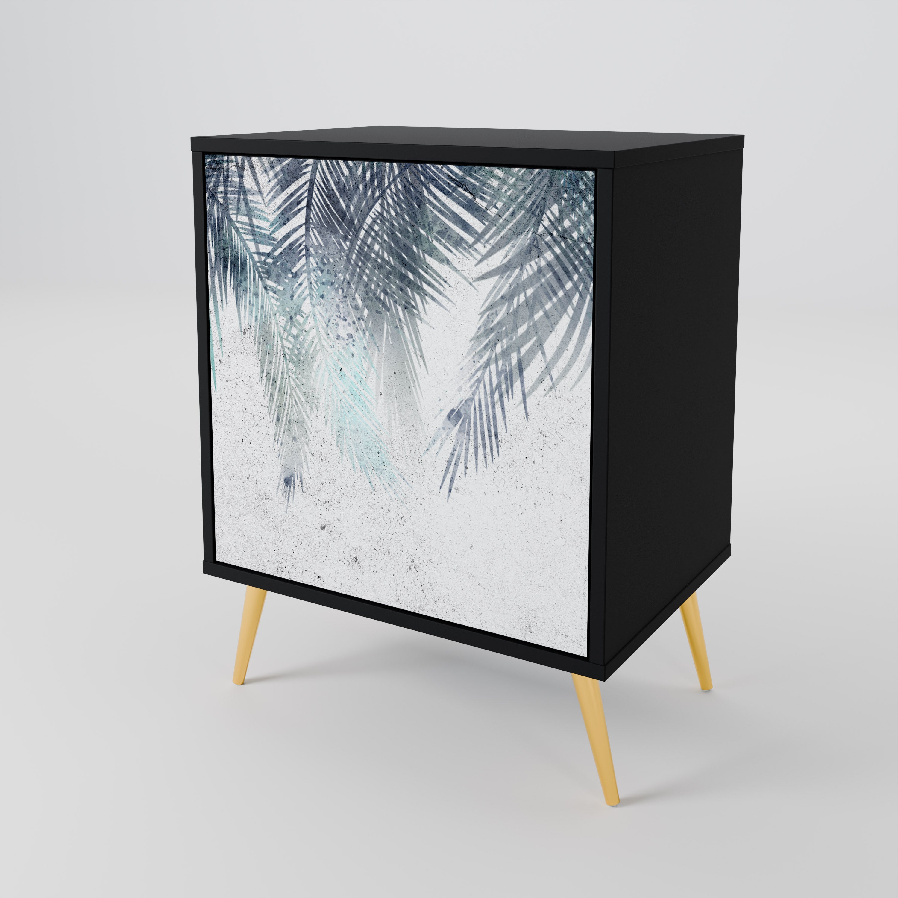 PALM VEIL Sideboard mit 1 Tür in Schwarz