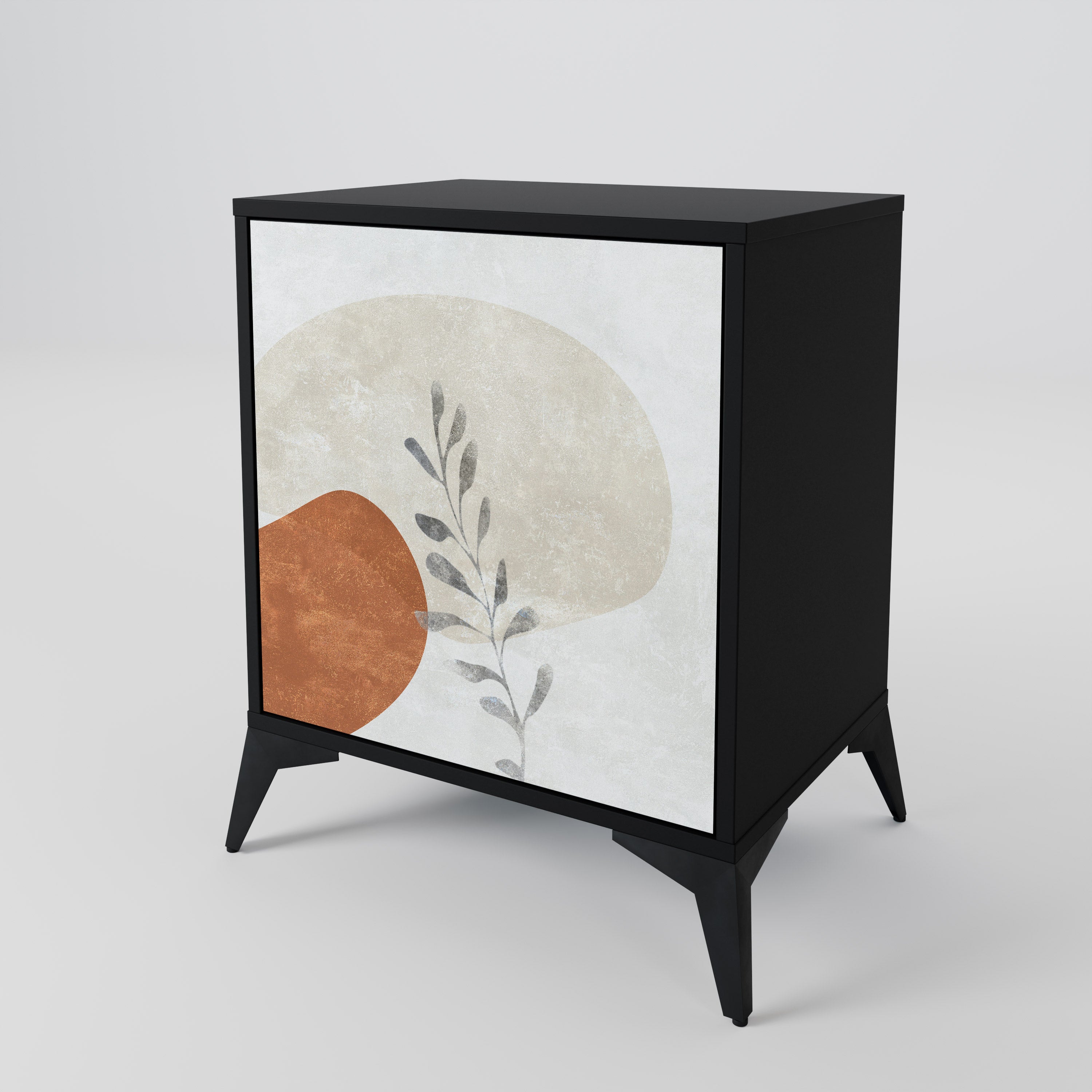 TRANQUIL TWIG Sideboard mit 1 Tür in Schwarz