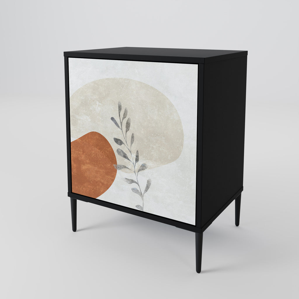 TRANQUIL TWIG Sideboard mit 1 Tür in Schwarz