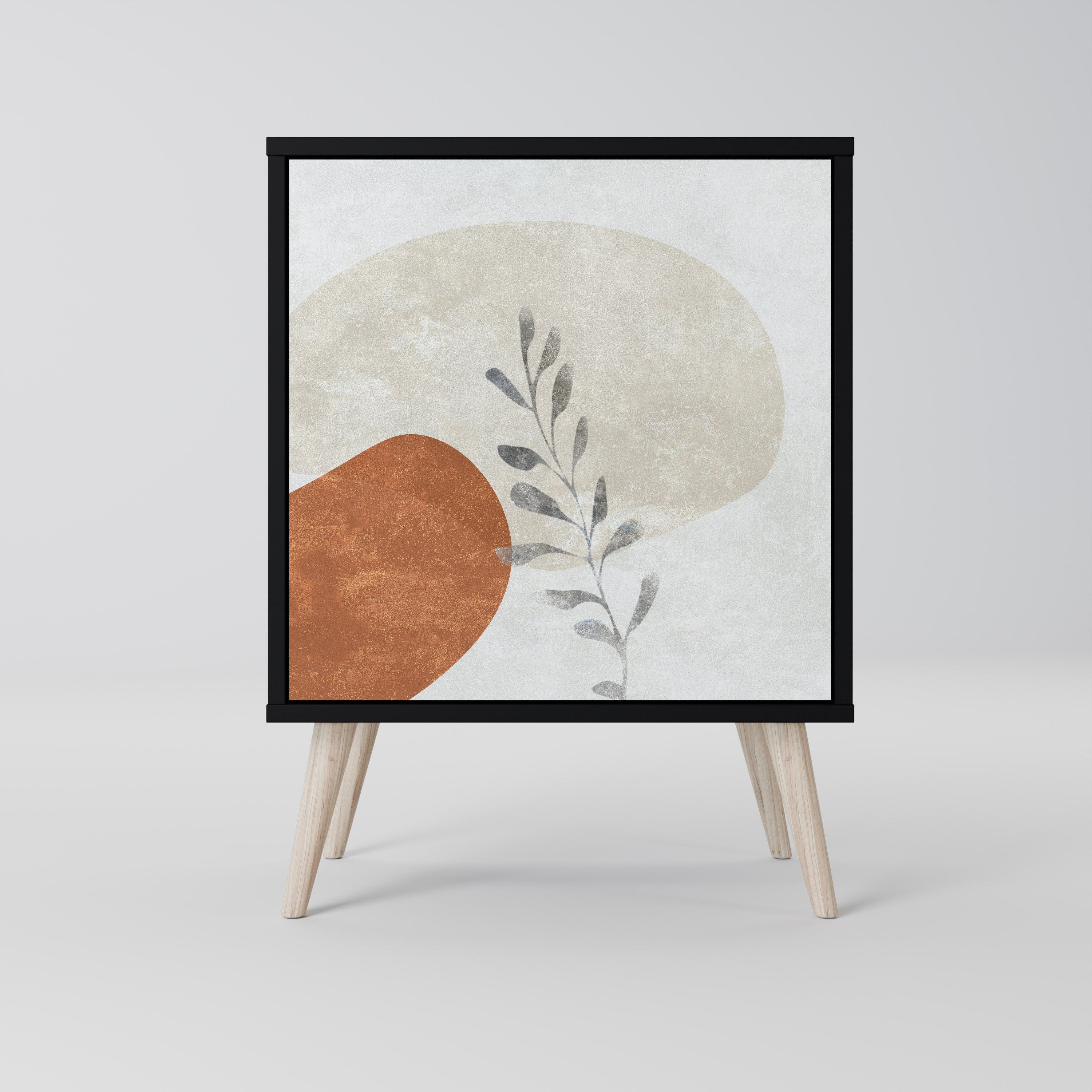 TRANQUIL TWIG Sideboard mit 1 Tür in Schwarz