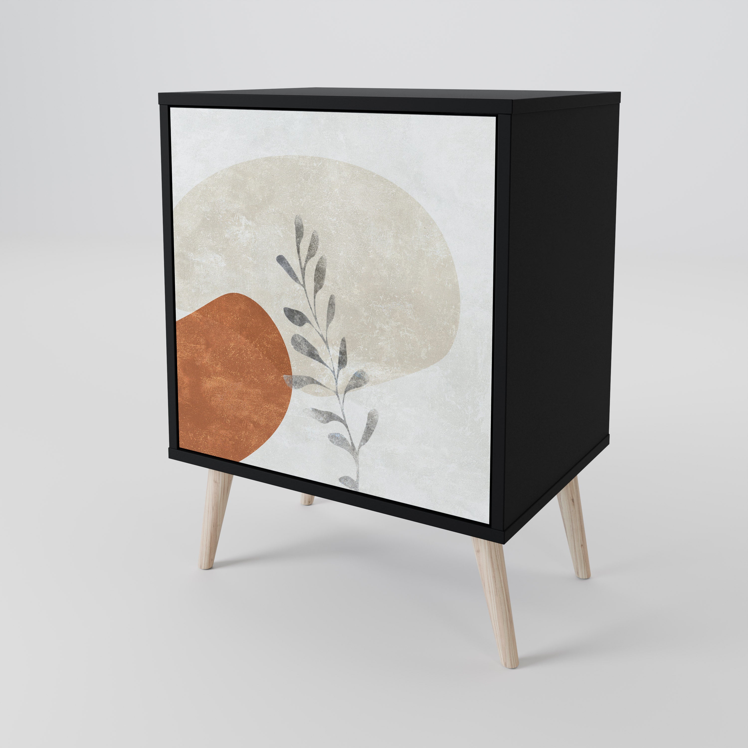TRANQUIL TWIG Sideboard mit 1 Tür in Schwarz